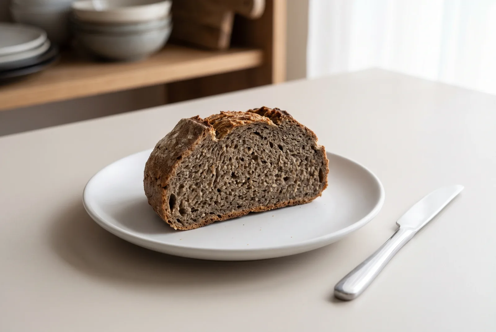 Buckwheat Flour Bread | Homemade Loaf with Rye and No Added Sugar