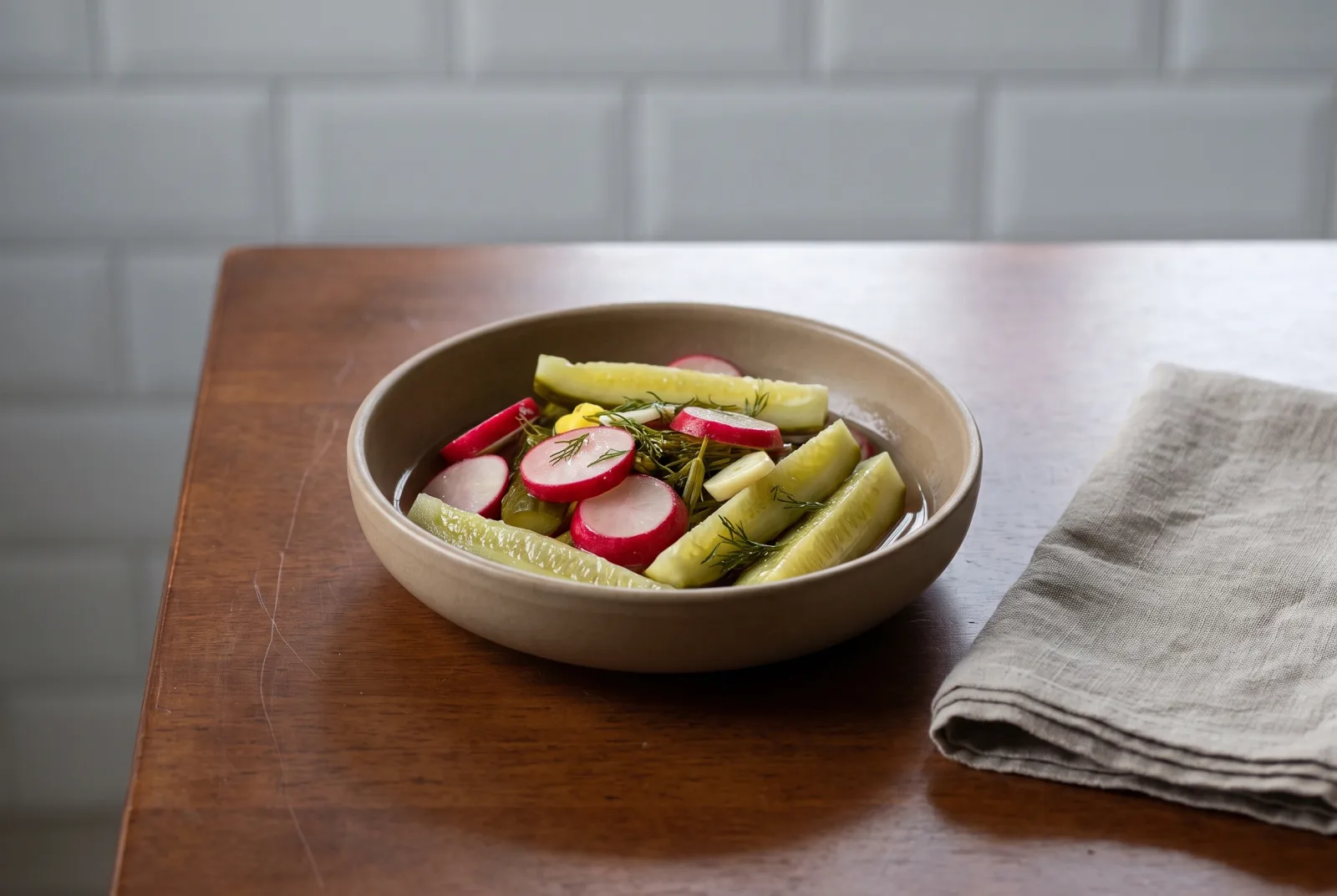 Red Radish and Cucumber Pickles | Fifteen-Minute Fridge Pickles
