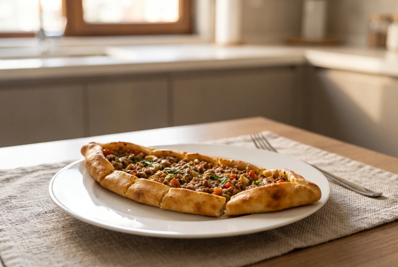 Ground beef Sourdough Pide — Hand-Stretched Dough with Savory Filling