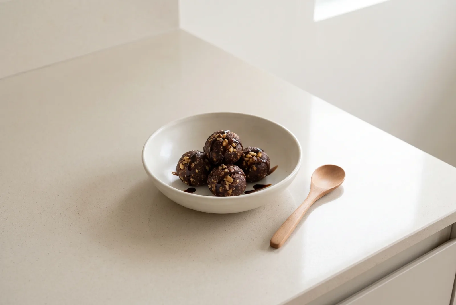 Pomegranate Molasses and Walnut Energy Bites — No-Bake Bites Bound with Thinned Pomegranate Molasses