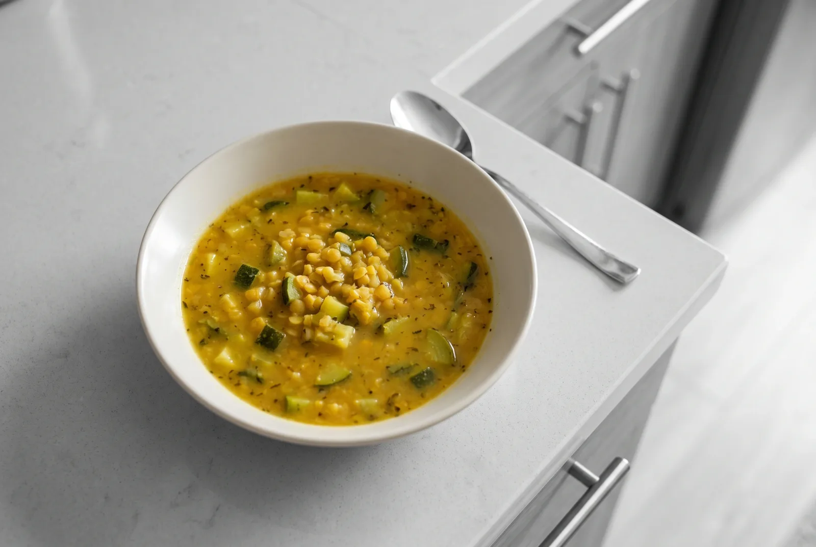 Yellow Lentil and Zucchini Soup | Smooth Family Soup Made in a Pressure Cooker