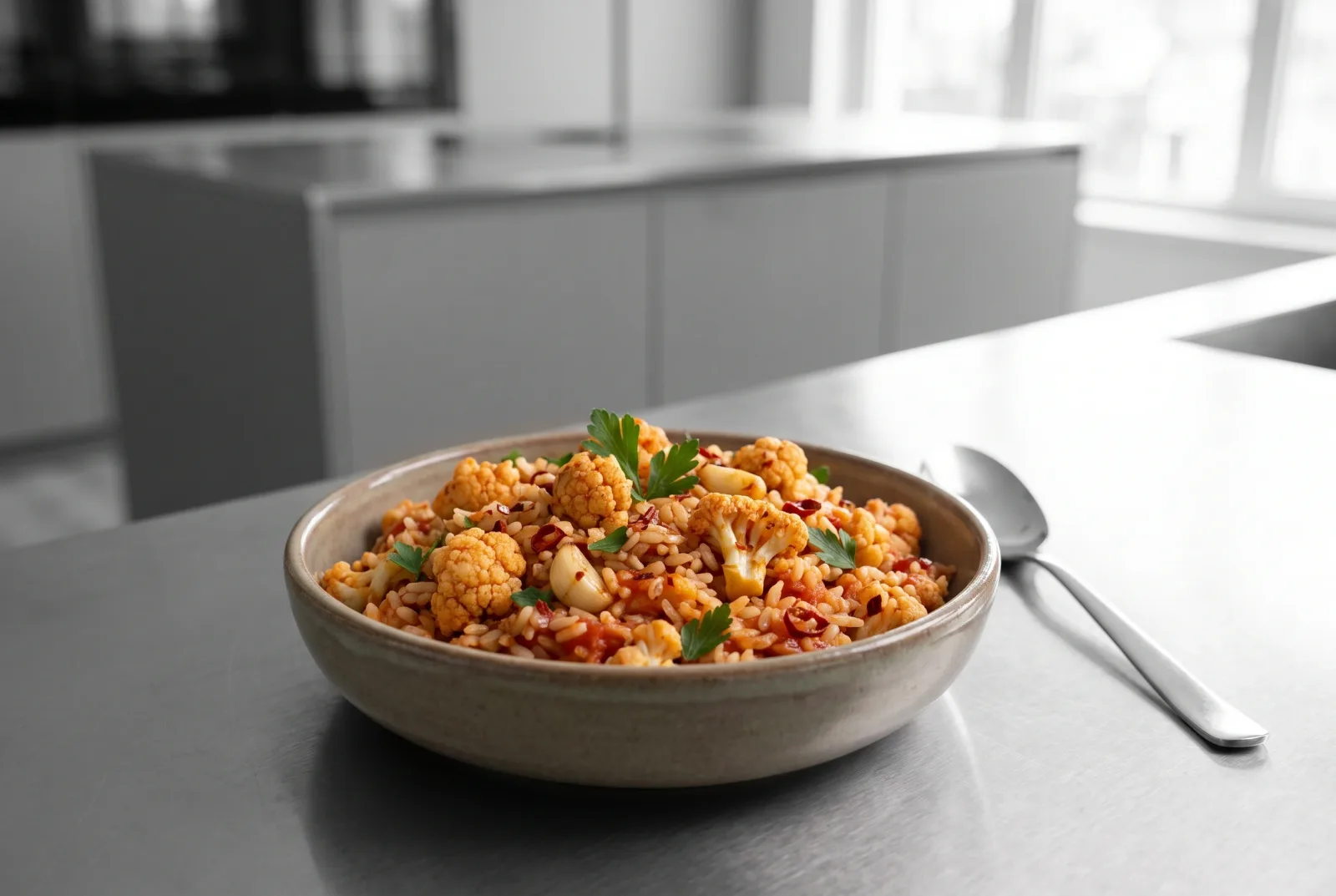 Spicy Cauliflower Rice | Seasoned Low-Carb Skillet