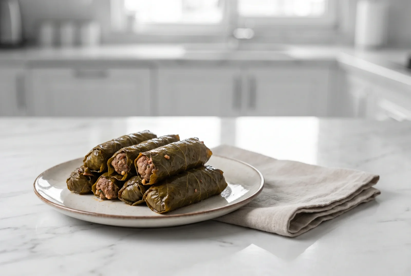 Ground Beef Kofta Wrapped in Grape Leaves | Leaf-Wrapped Kofta Grilled over Charcoal