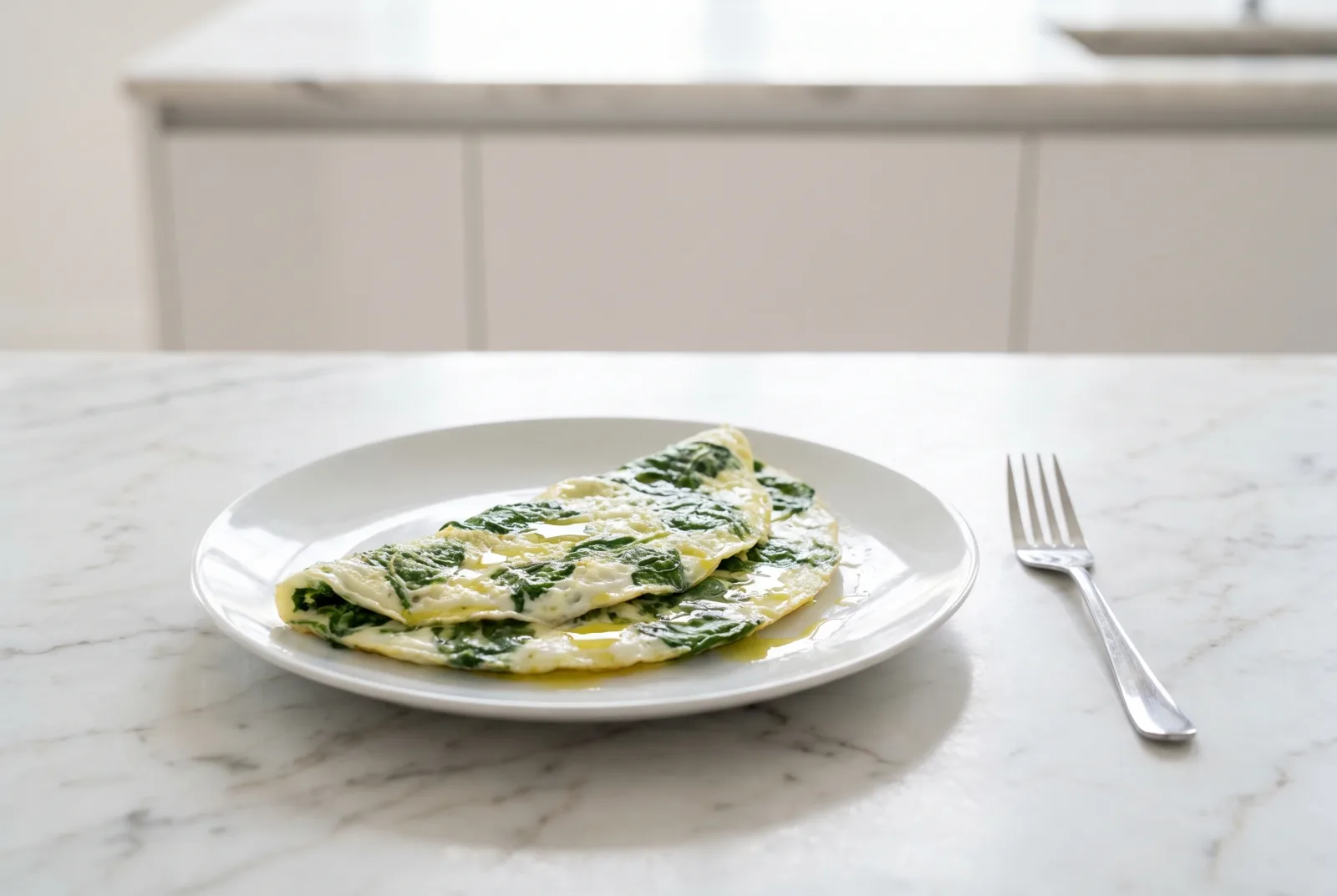 Spinach Egg White Omelet | Light, Heart-Healthy Breakfast