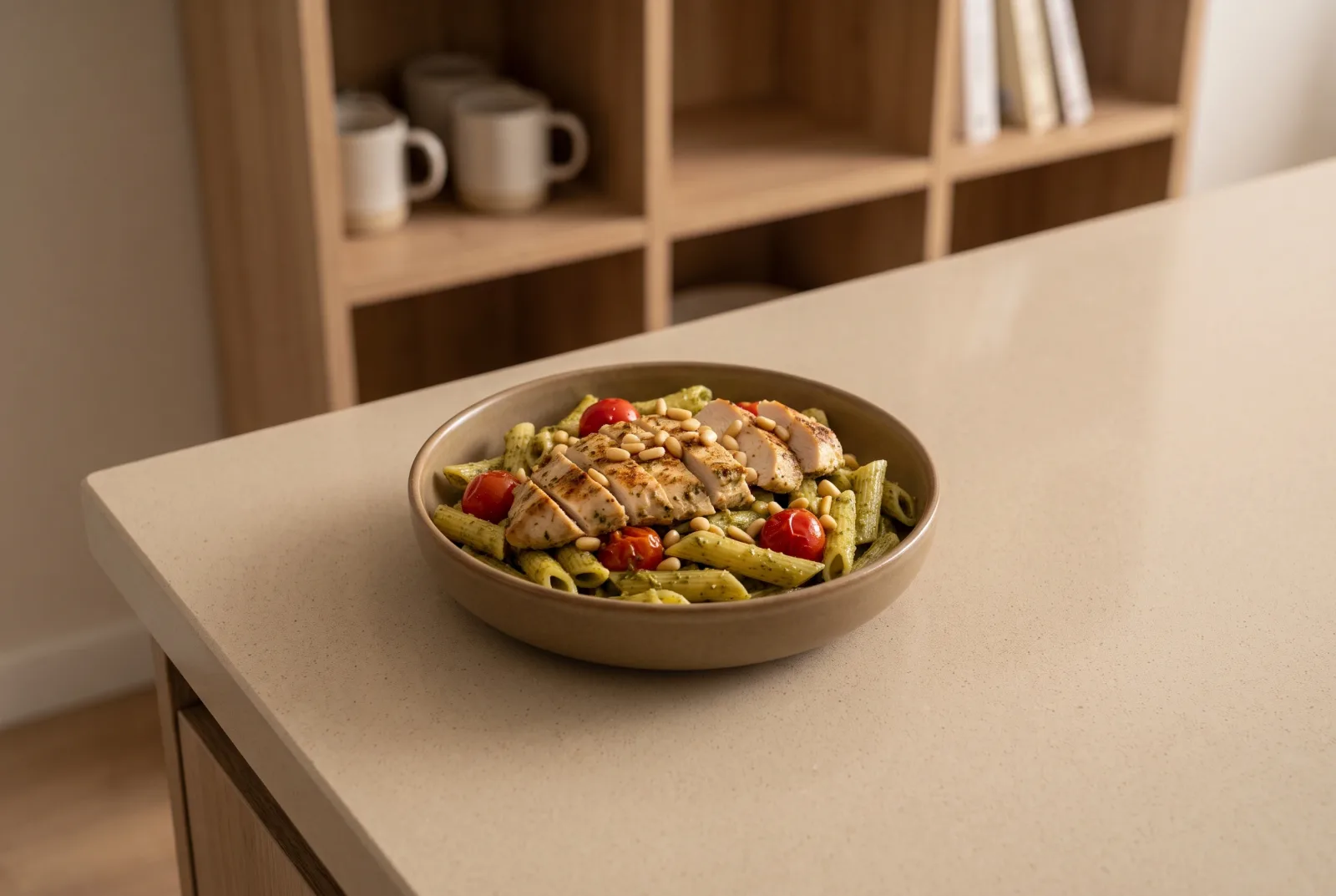 Grilled Chicken Pesto Pasta | Homemade Basil and Walnut Pesto