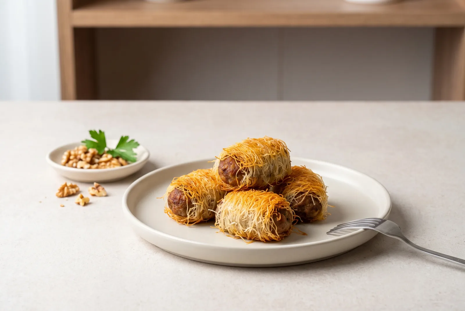 Kadayif-Wrapped Meatballs | Crispy Shredded Pastry-Crusted Meatballs