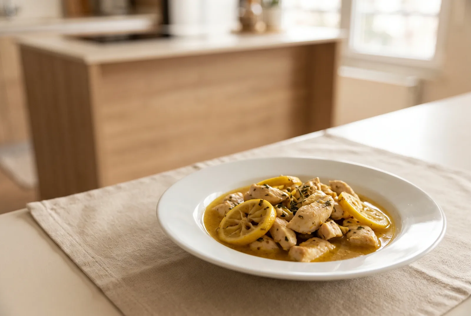 Lemon chicken breast sauté — quick pan-cooked chicken strips