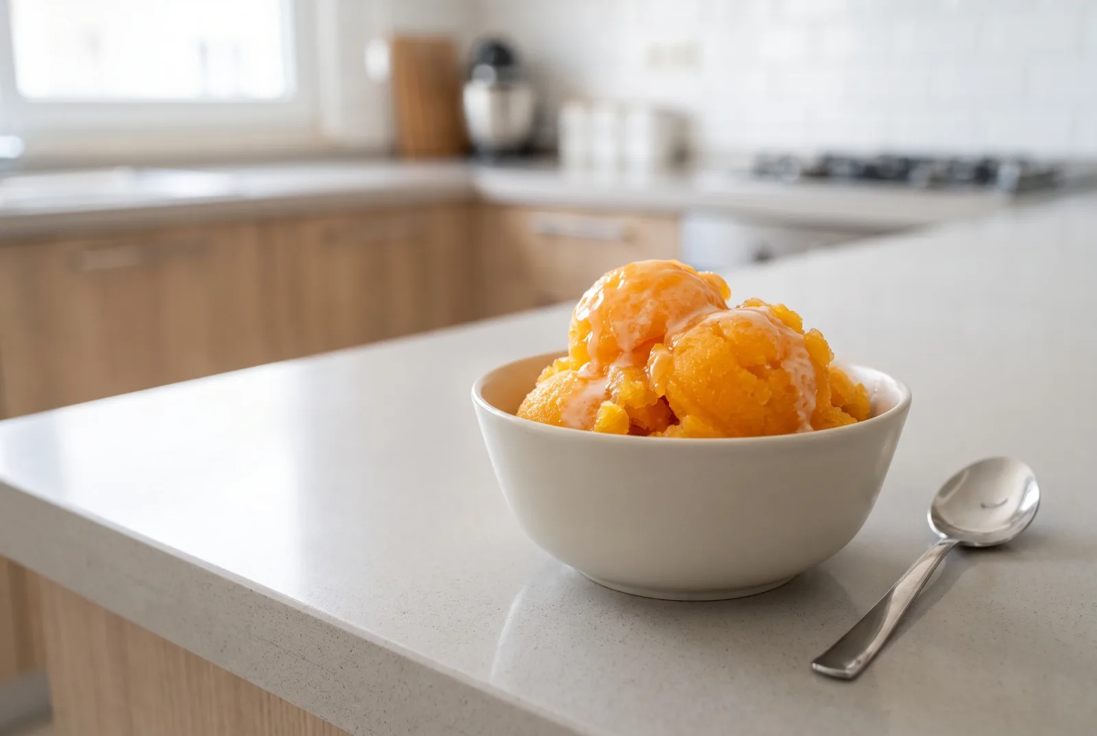 Mandarin sorbet — a refreshing winter dessert for a crowd