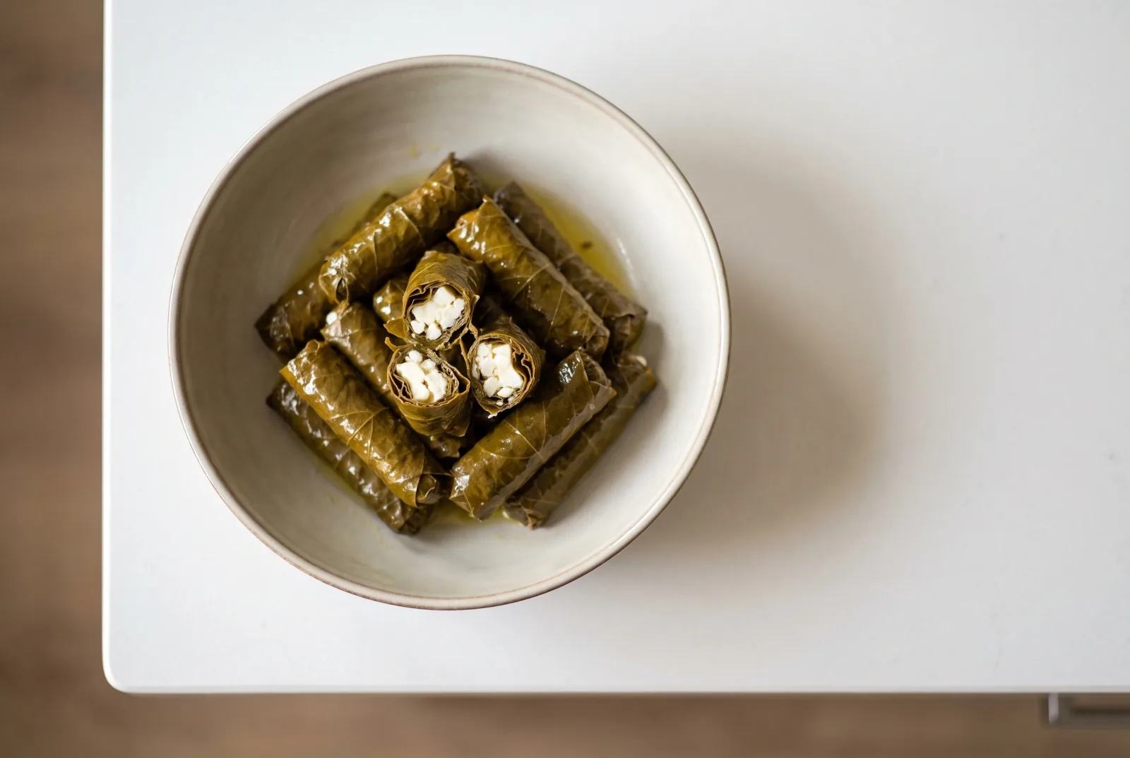 Cheese-Stuffed Grape Leaves | Fresh Herb and White Cheese Filling