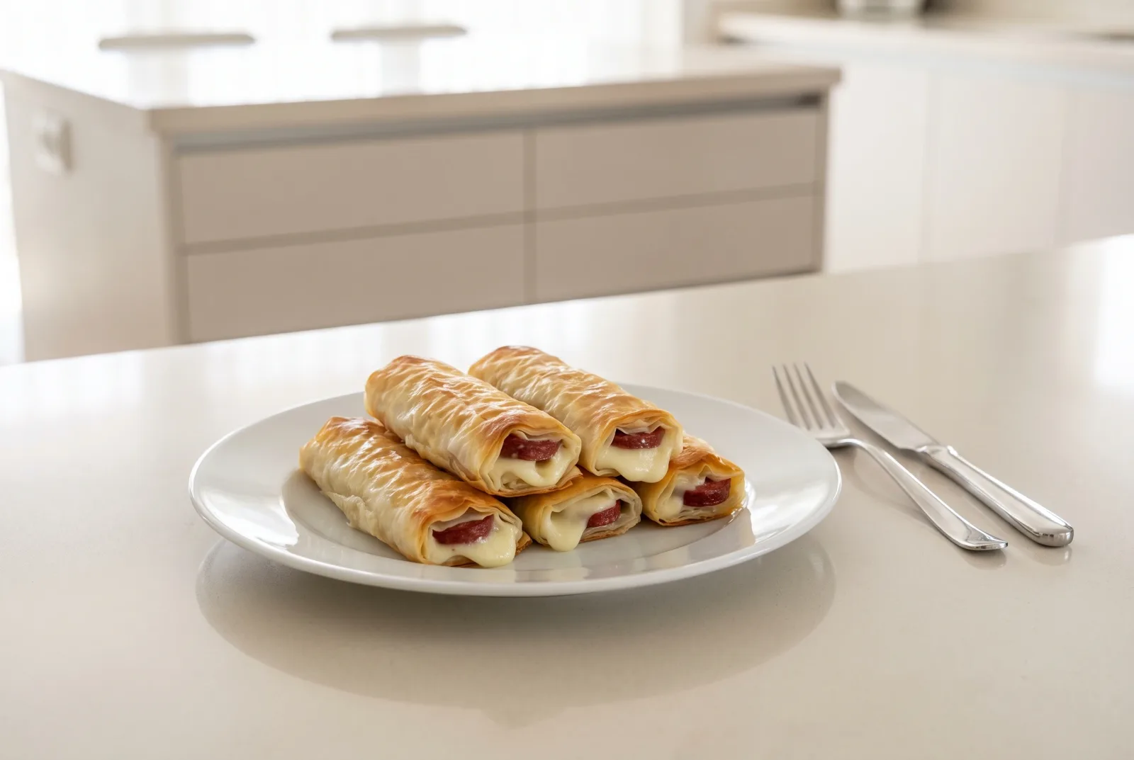 Sausage and Cheese Pastry Rolls | Breakfast Rolls with Grilled Sausage