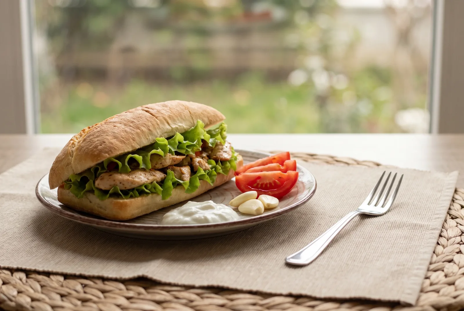 Chicken and Lettuce Sandwich | Layered on Whole-Wheat Bread