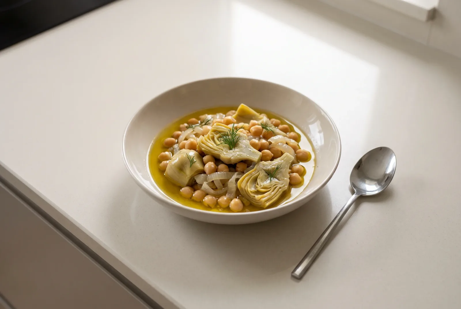 Olive Oil Chickpeas with Artichokes | Aegean-Style Mezze