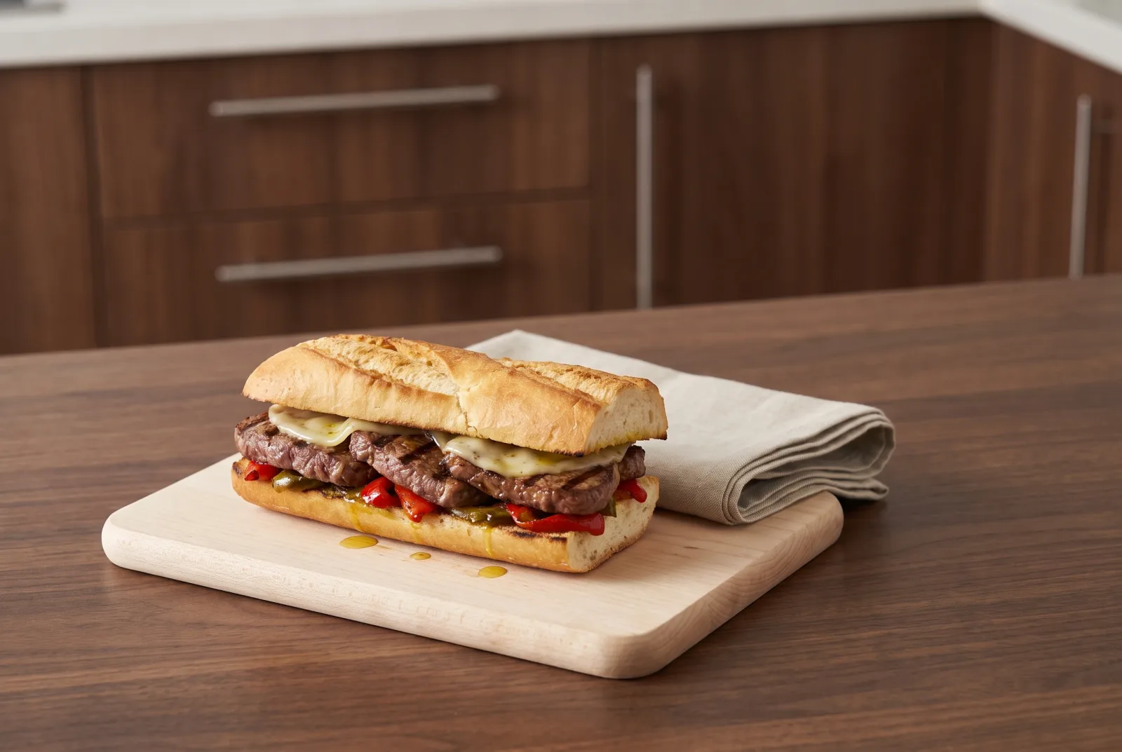 Beef Rib-Eye Sandwich | Spice-Marinated Grilled Steak Sandwich