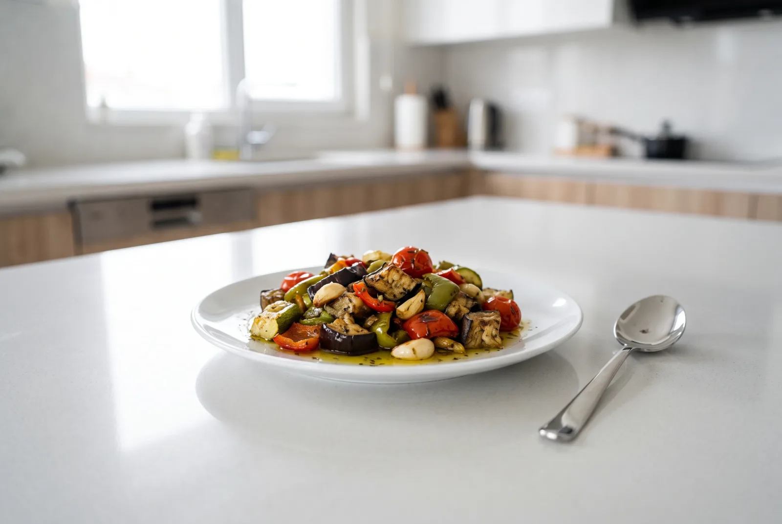 Grilled seasonal vegetables with olive oil