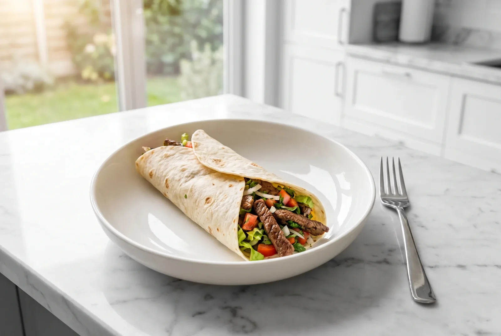 Georgian Beef Wraps with Khmeli-Suneli in Wholewheat Lavash