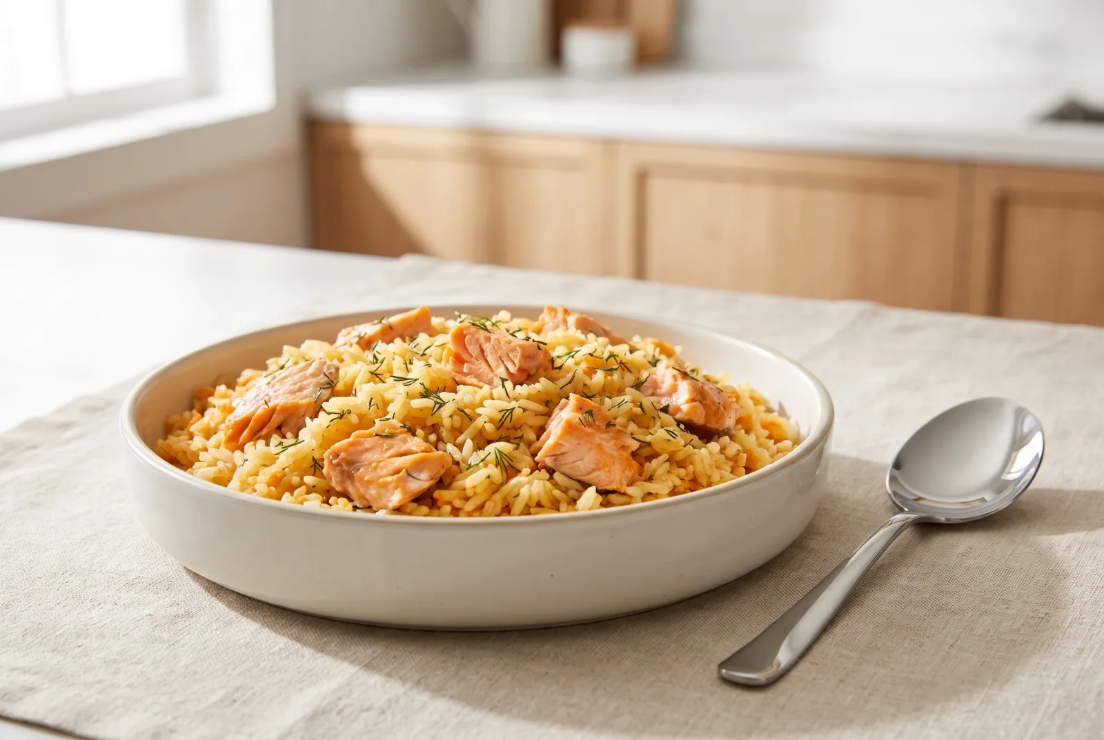 Salmon Pilaf | Rice with Dill and Lemon