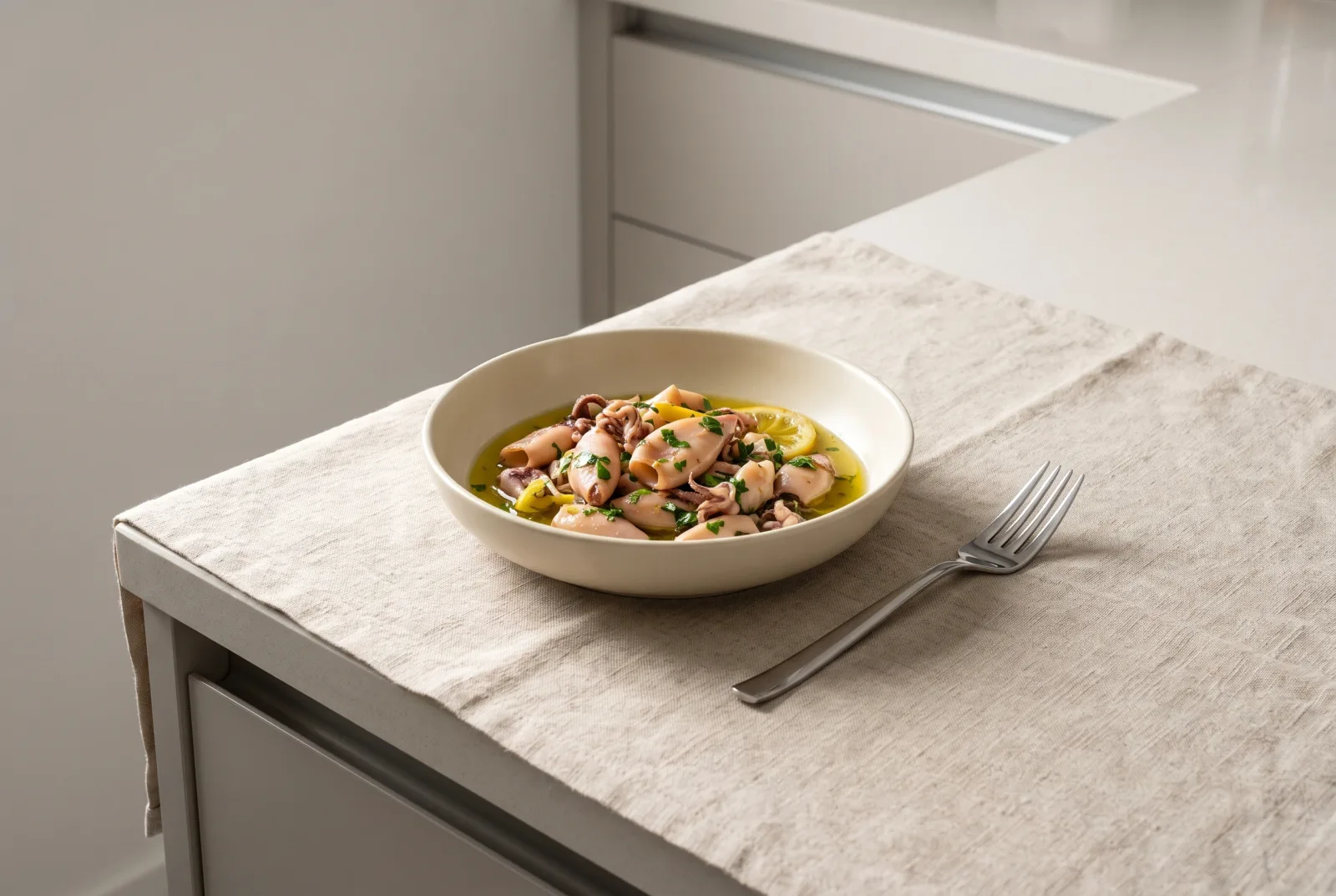 Olive Oil Squid | Aegean-Style Chilled Squid with Lemon