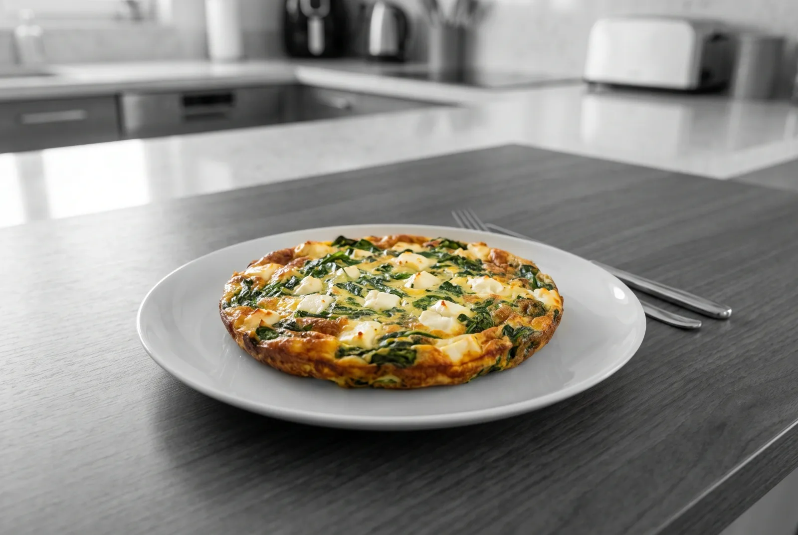 Australian Spinach and Feta Frittata — Air Fryer Breakfast Bake