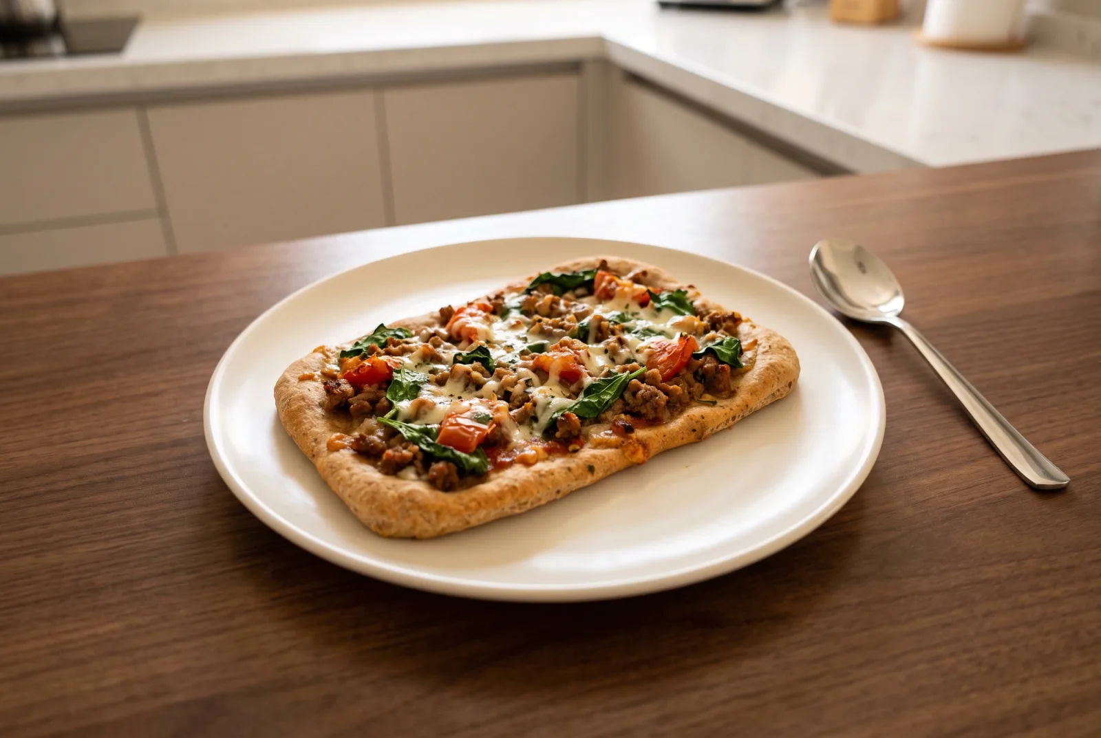 Australian-Style Lamb and Spinach Pizza | Whole-Wheat Crust with Rosemary