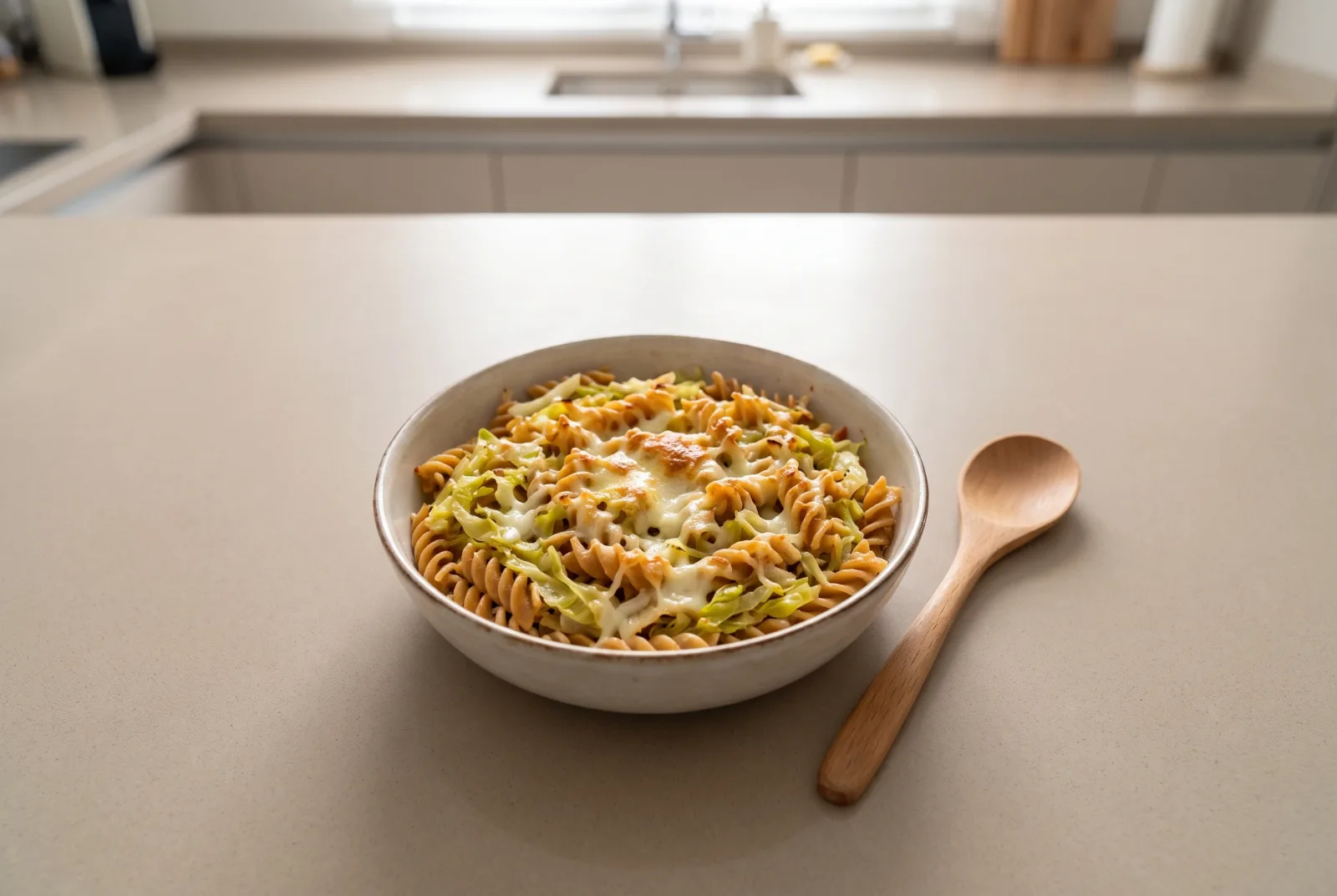 Irish-Style Whole-Wheat Cabbage and Kashar Pasta Bake | Colcannon-Inspired