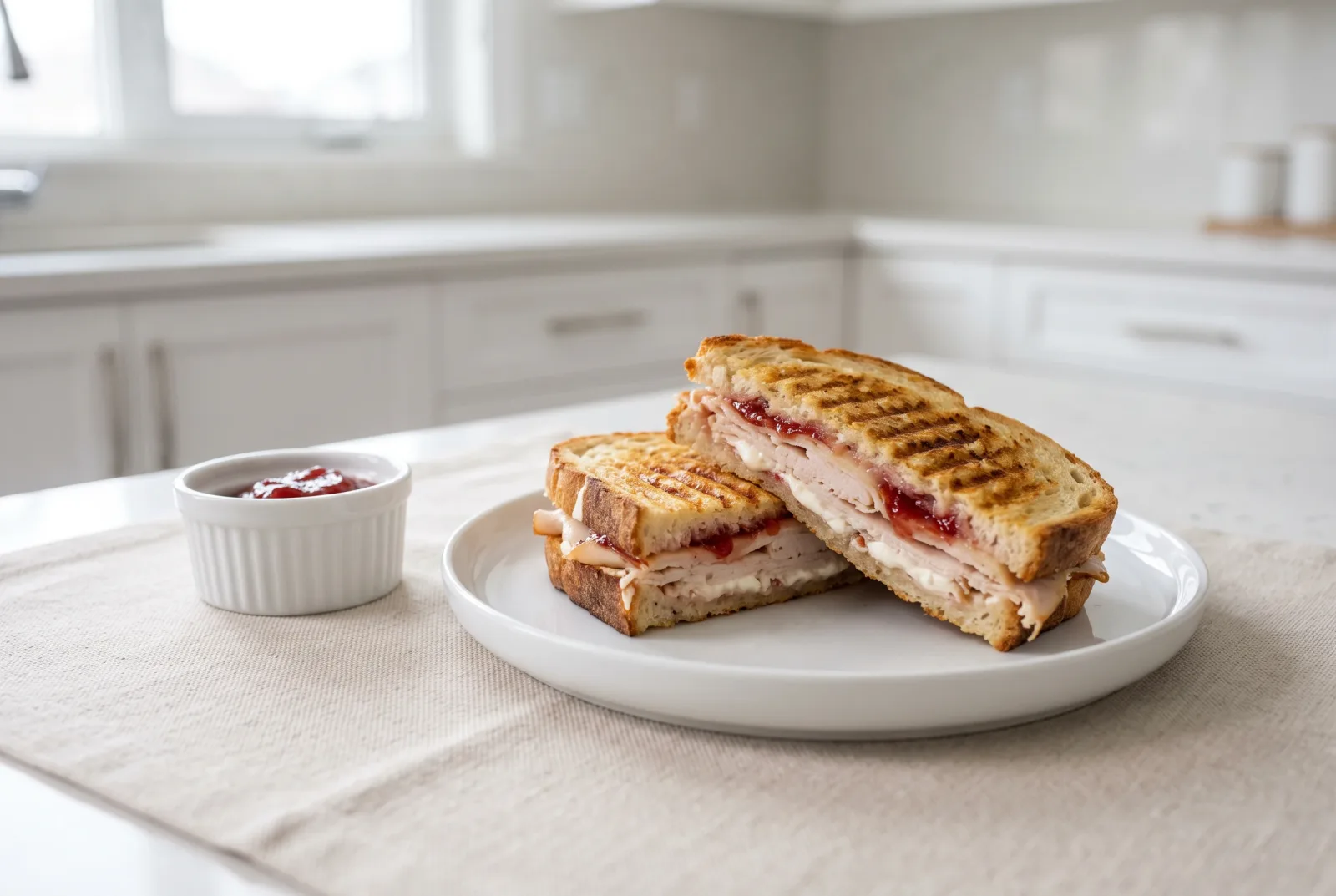 Cuban-Style Elena Ruz Turkey and Cream Cheese Sandwich — Grilled on Whole-Wheat Bread