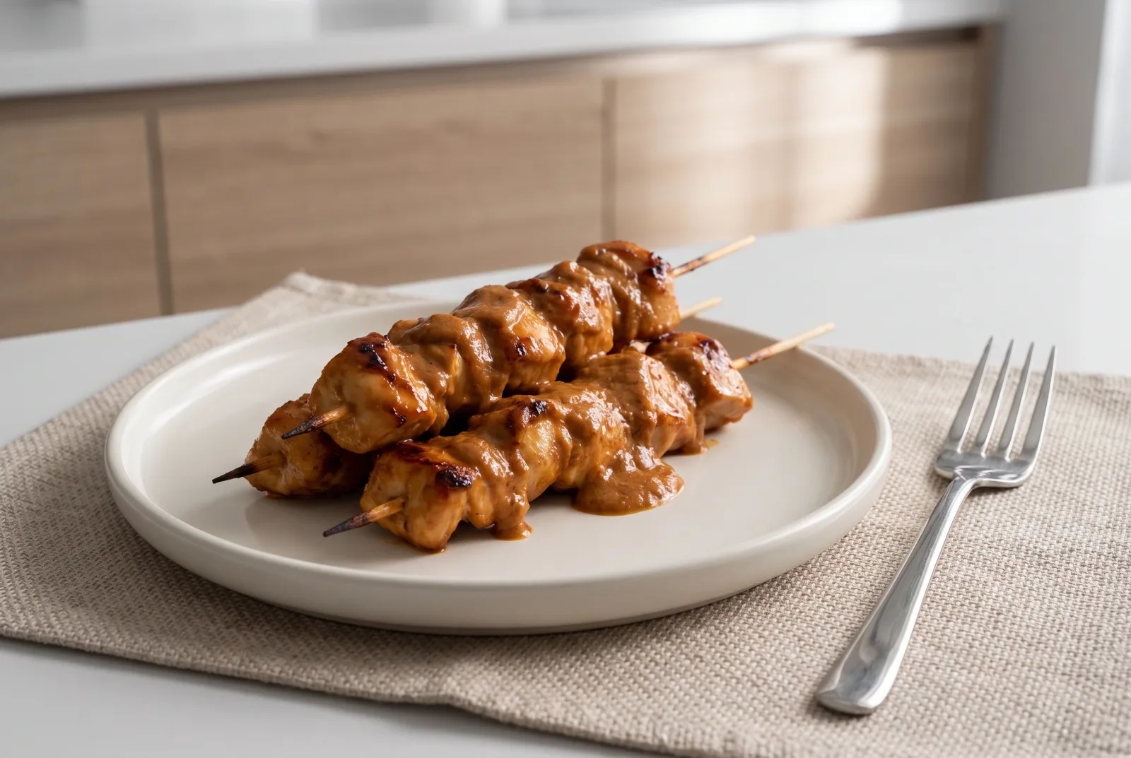 Malaysian-Style Chicken Skewers with Percik Sauce in the Air Fryer