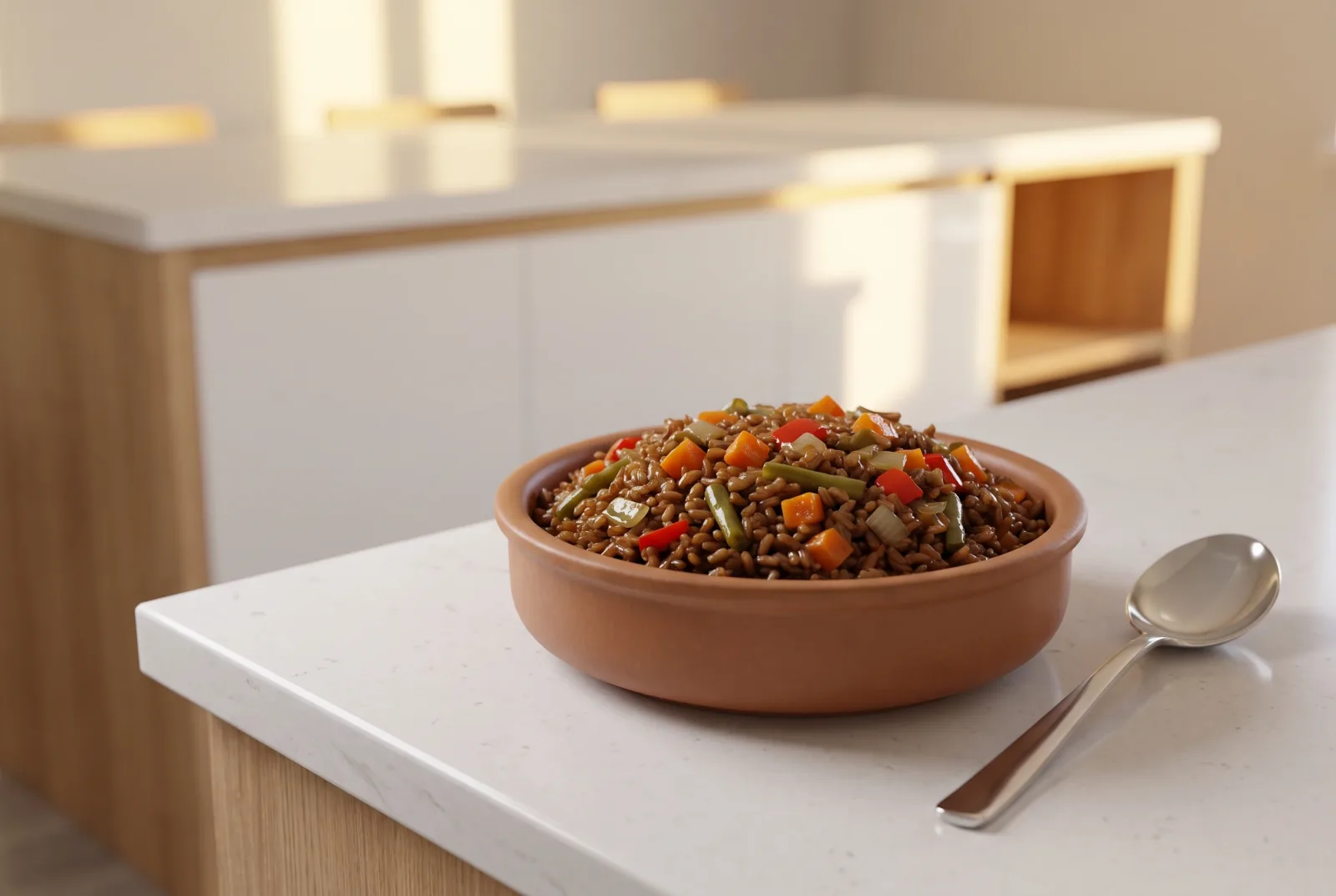 Pakistani Brown Rice and Vegetable Pilaf