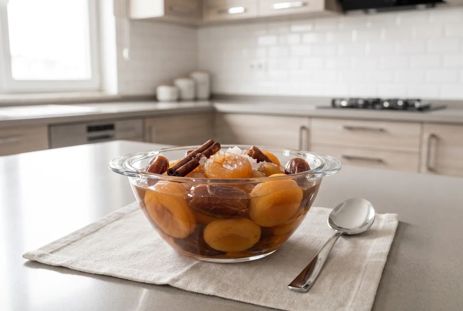 Iraqi Dried Apricot and Date Compote | Heart-Healthy Winter Dessert