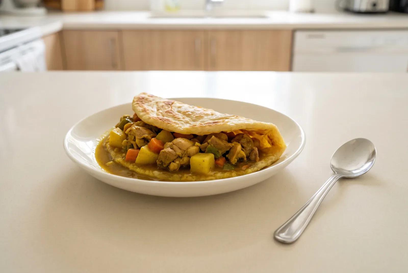 Jamaican Curry Chicken Roti | A Caribbean–Indian Fusion Stuffed Flatbread
