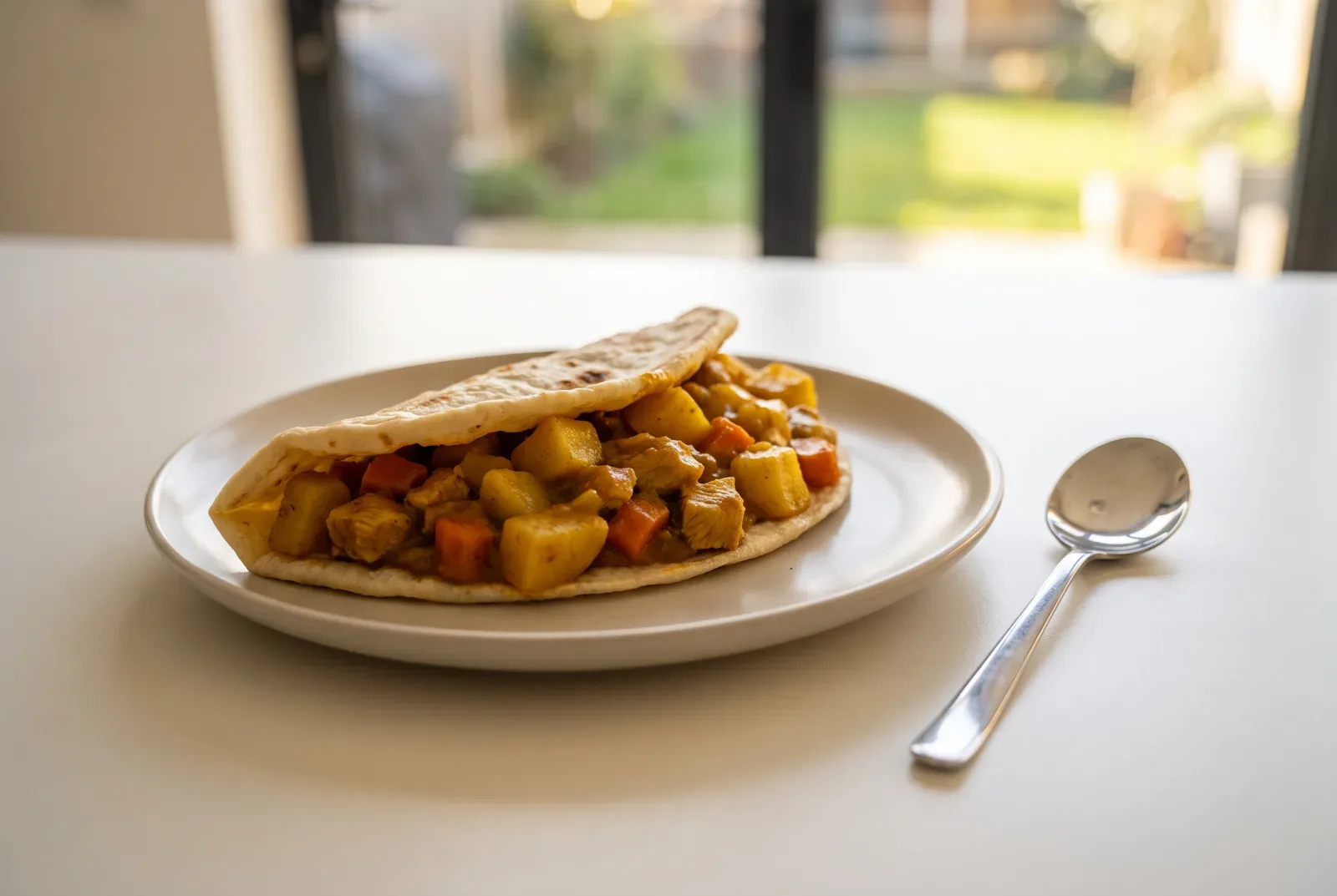 Jamaican-Style Vegetable Curry Roti | Whole Wheat Party-Friendly Vegetarian Wrap