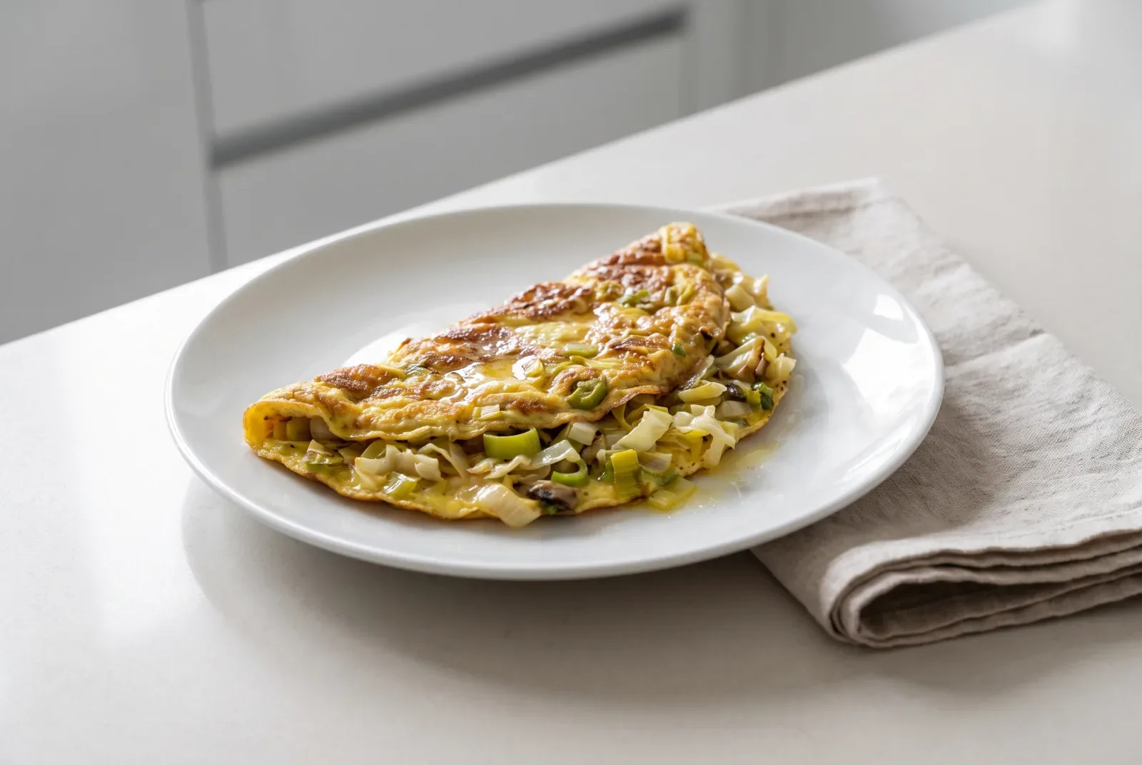 Irish-Style Leek Omelet with Leftover Vegetables