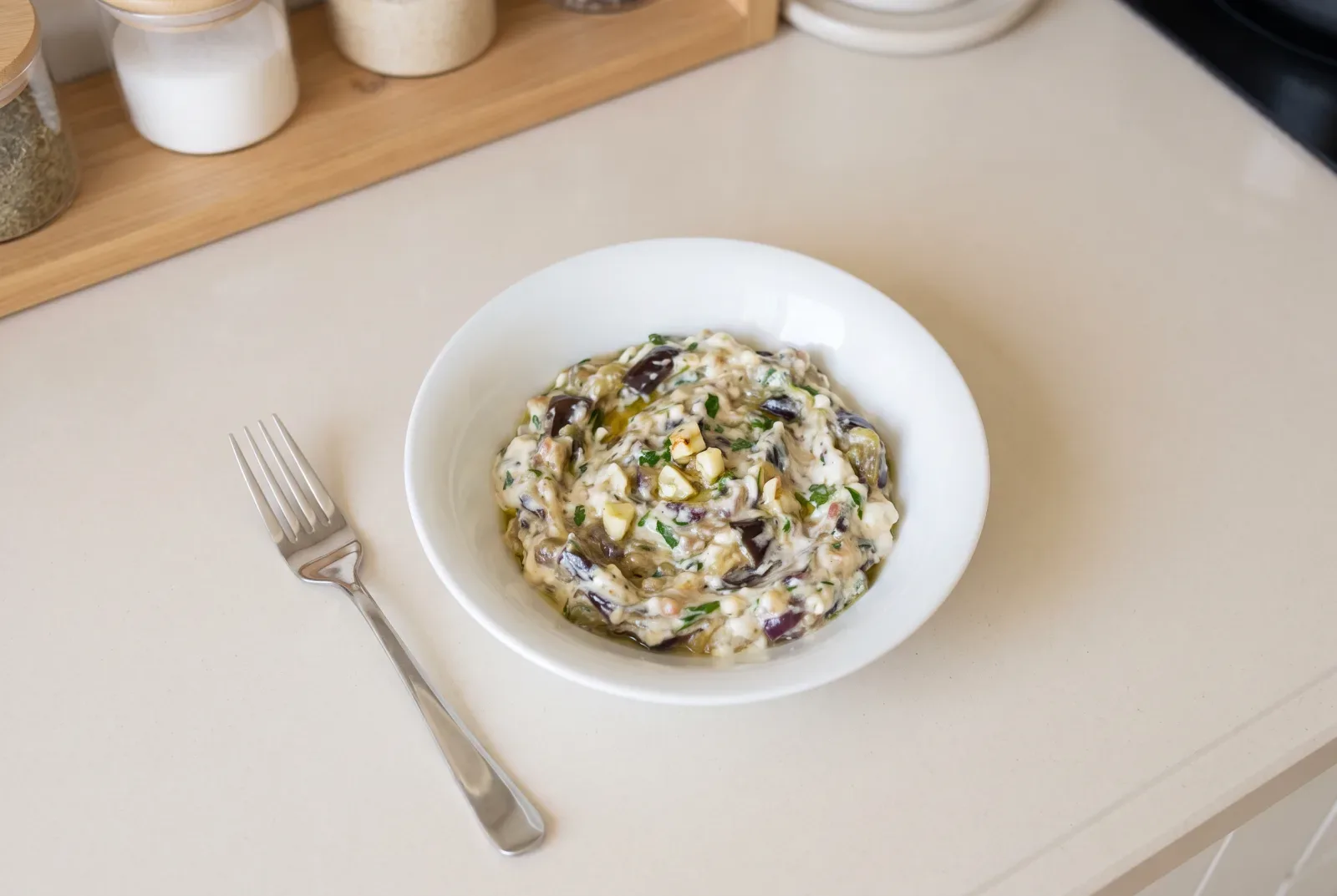 Mutabbal — Saudi-style smoky eggplant dip with yogurt and tahini