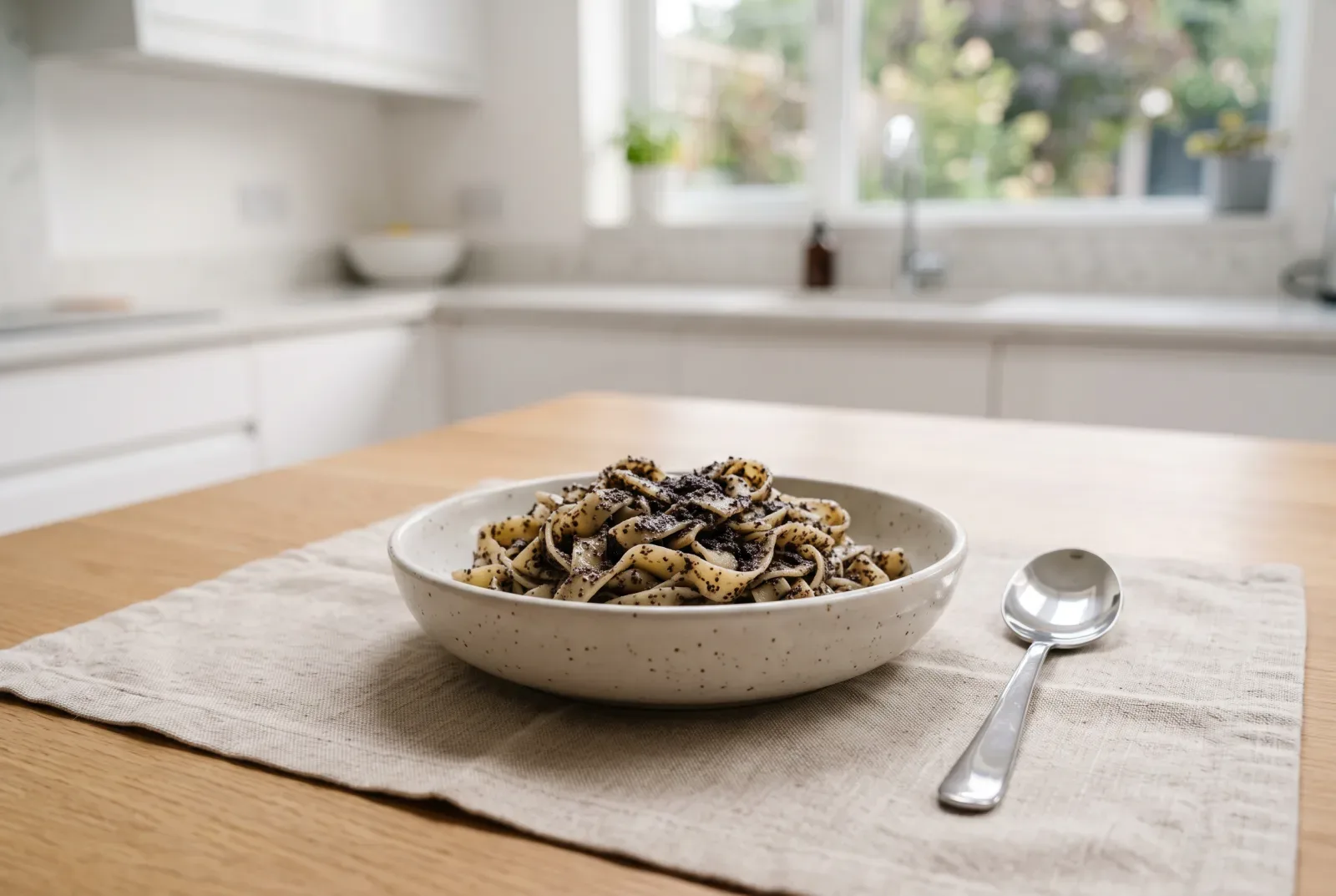 Lokshyna z Makom (Ukrainian Sweet Poppy Seed Noodles)