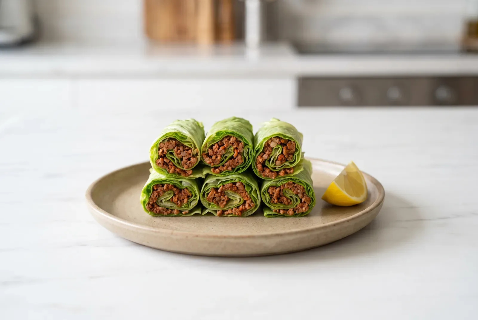 Lettuce Wraps | Spiced Ground Beef Dolma without Rice