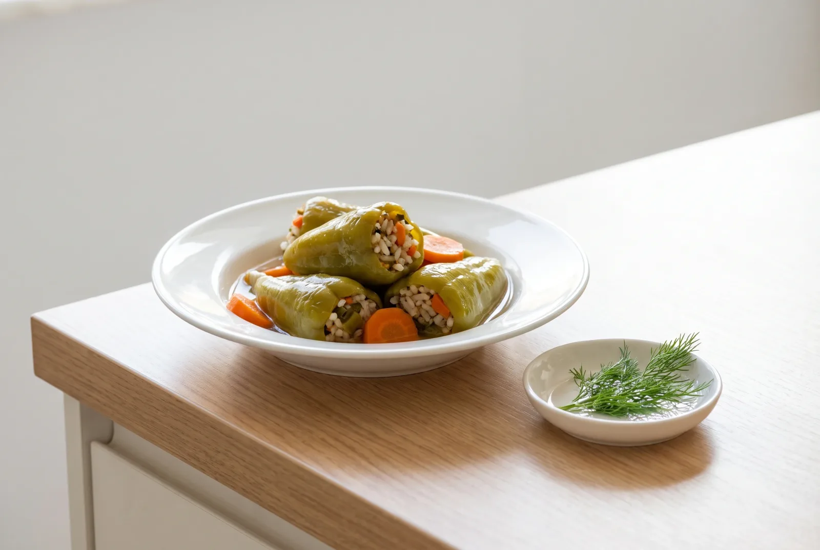 Stuffed Pepper Pickles — Pickled Kapya Peppers with Cabbage and Carrot