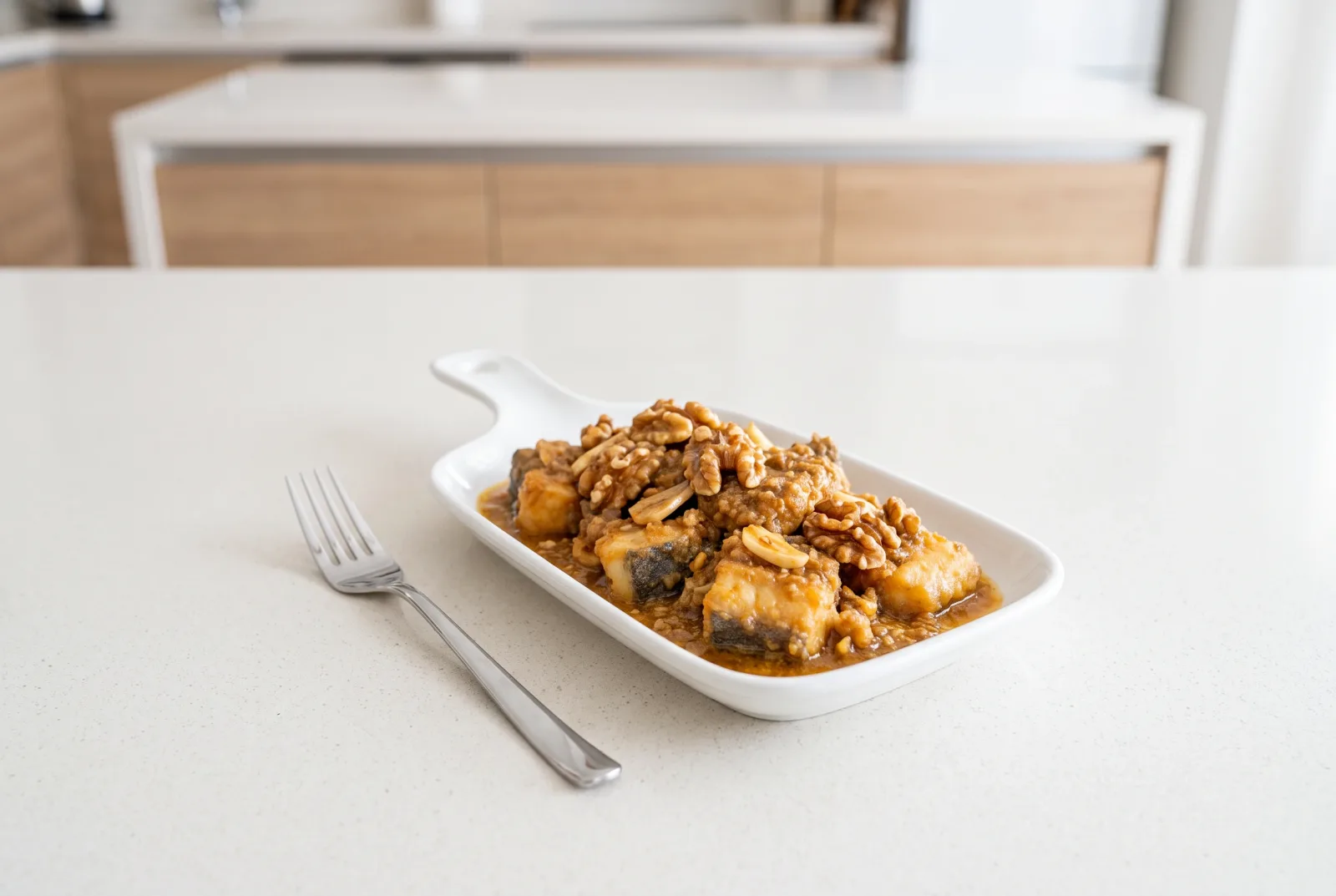 Walnut and Garlic Sauce | Traditional Tangy Vinegar Sauce