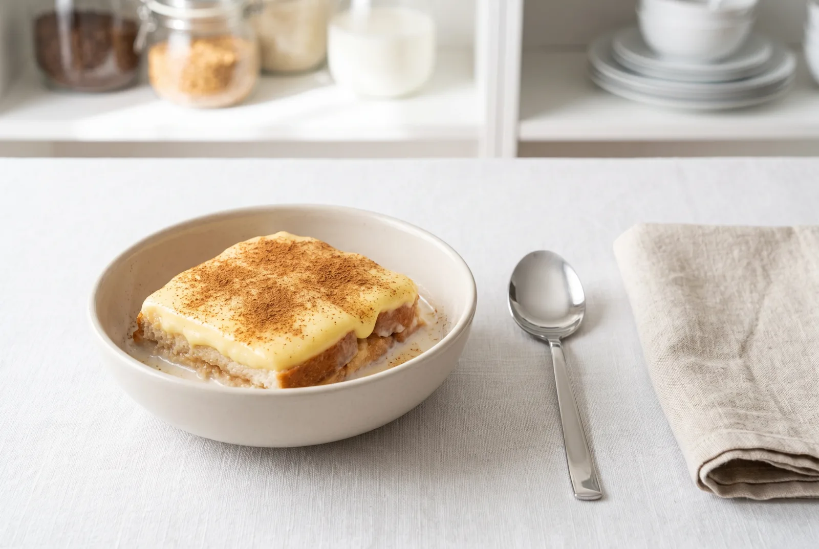 Bread Milk Pudding | Chilled Milk Dessert Made with Leftover Bread
