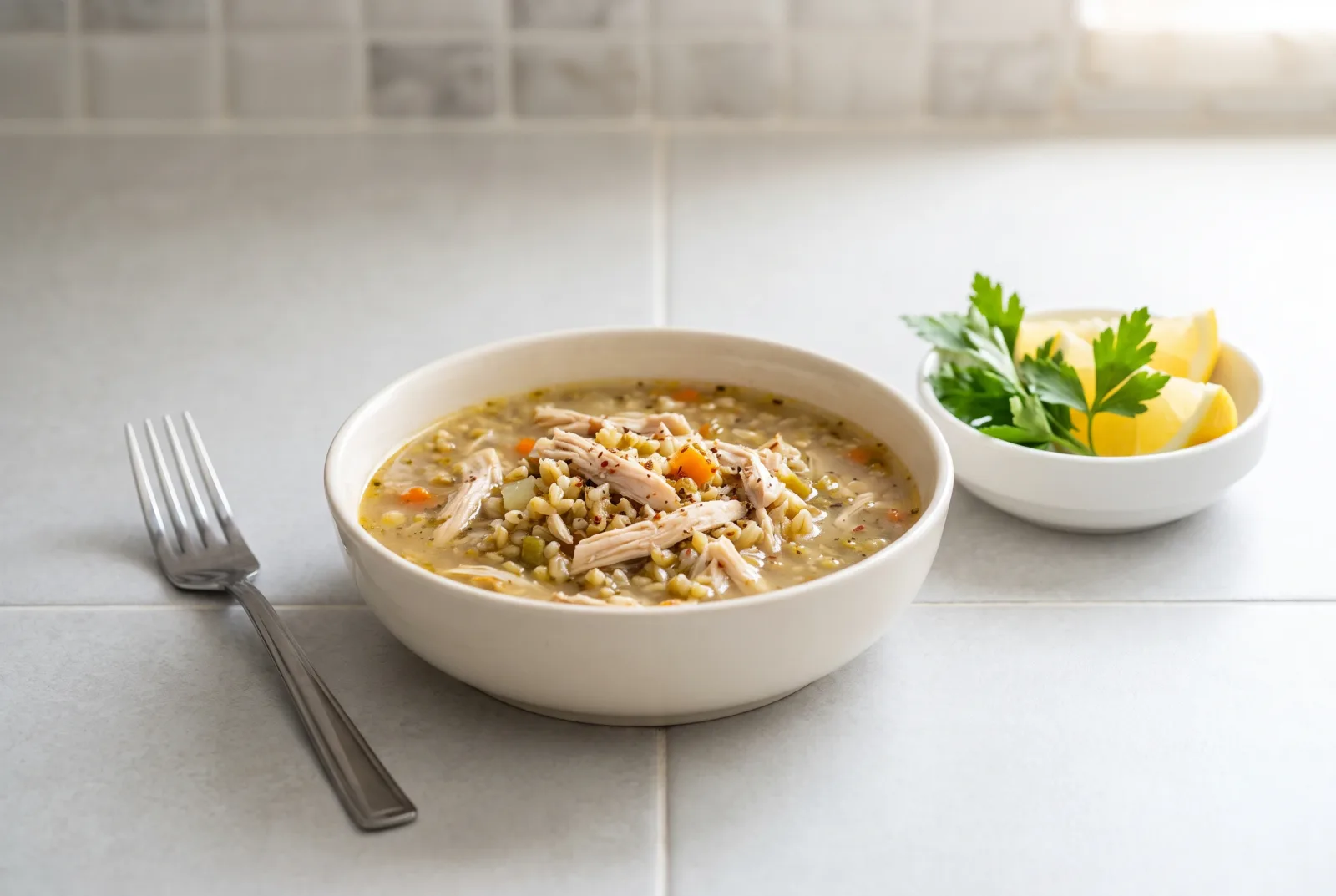 Freekeh Chicken Soup | Lebanese Pressure-Cooker Soup for Kids