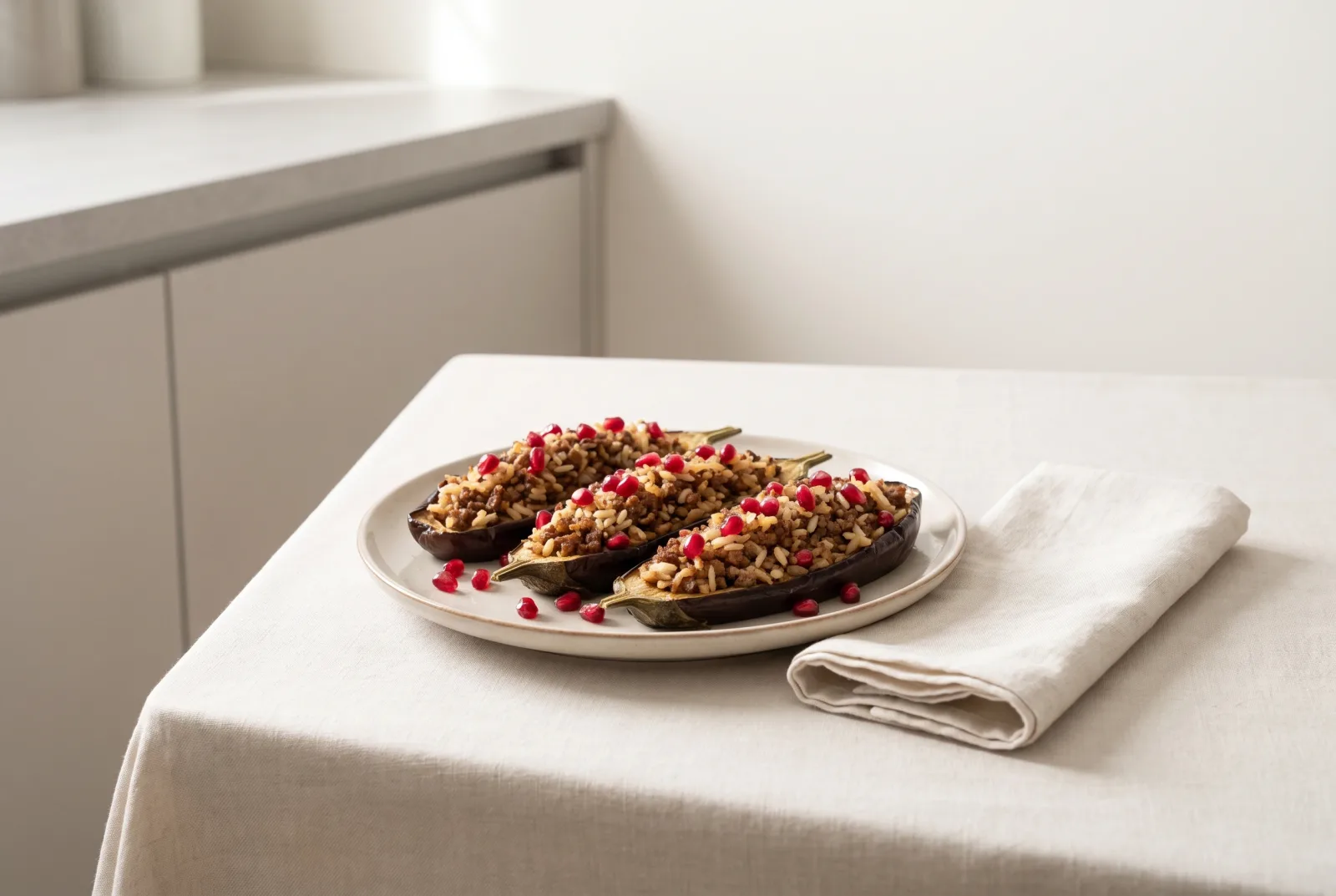 Stuffed Eggplant | Lebanese-Style Baked Eggplant with Bulgur