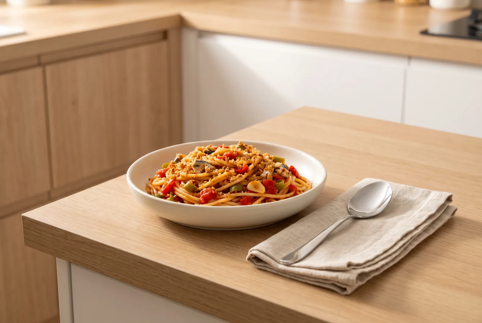 Cuban-Style Sardine Pasta with Tomato Sauce