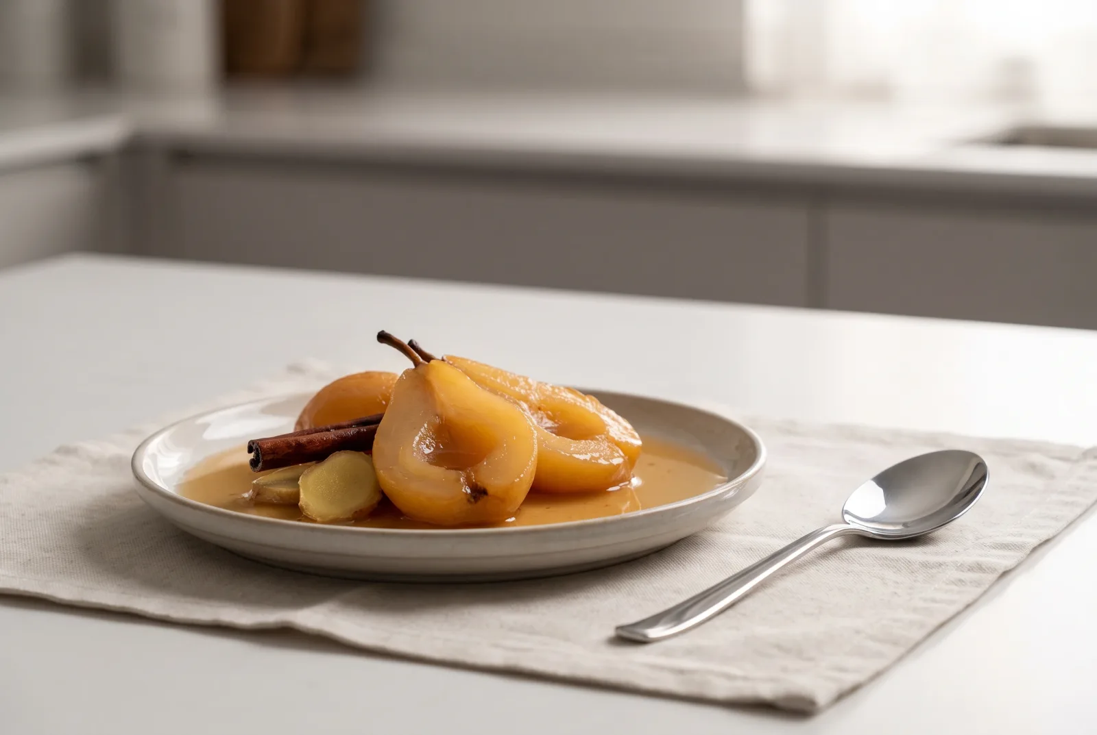 Ginger Pear Dessert | A Chilled, Sugar-Free Spiced Dessert