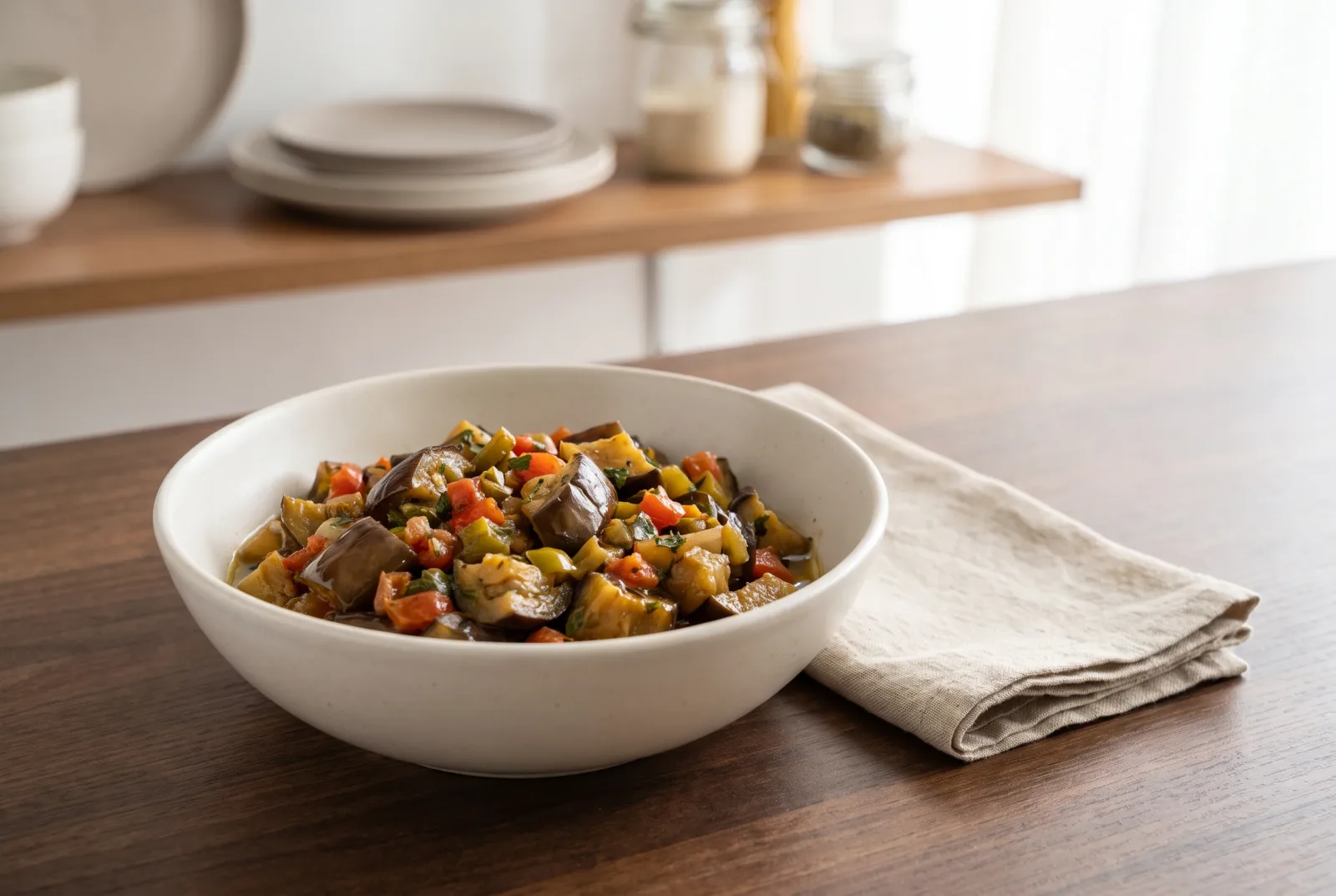 Spicy Olive Oil Eggplant | Air-Fryer Roasted with Spices