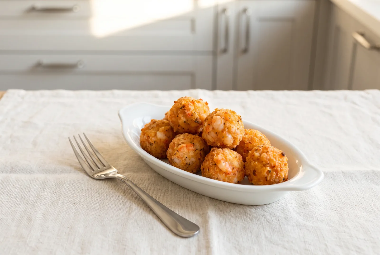Crispy Air Fryer Shrimp Bites | Sesame Bread Crumb Coating
