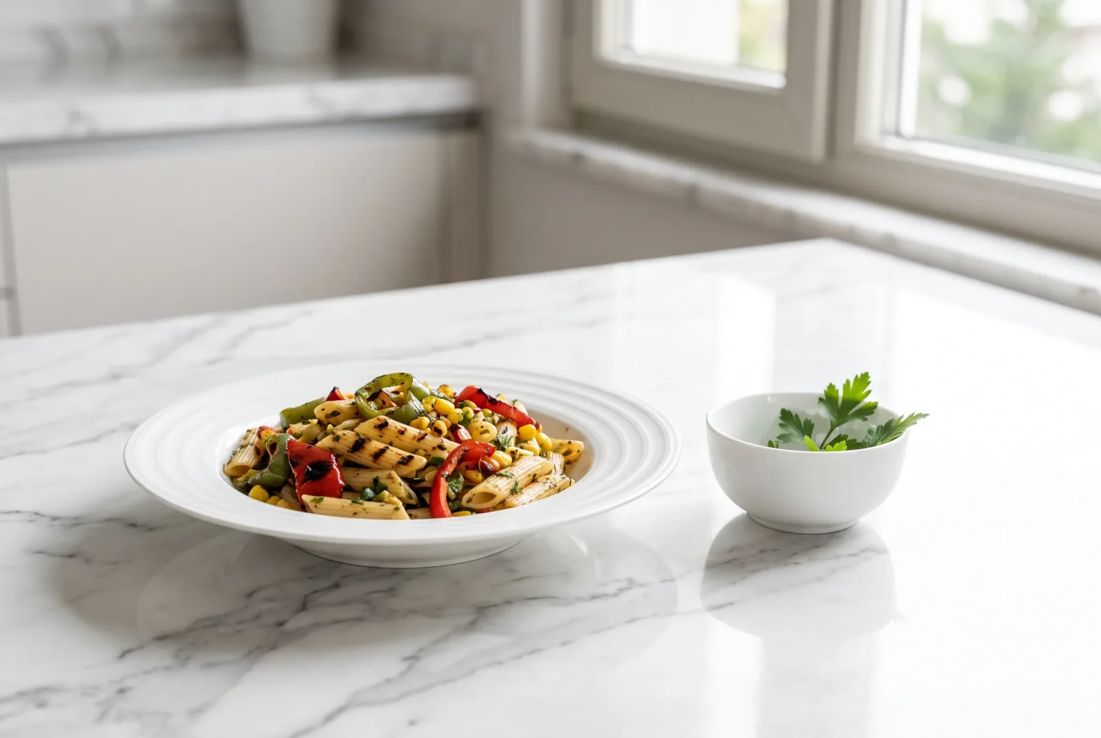 Braai Pasta Salad | South African Cold Pasta Salad with Grilled Corn