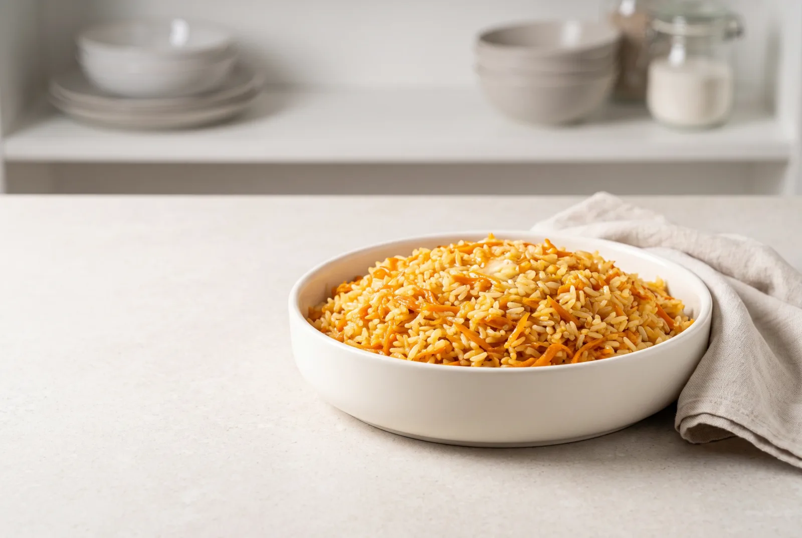 Carrot Rice Pilaf | Homemade Buttered Rice