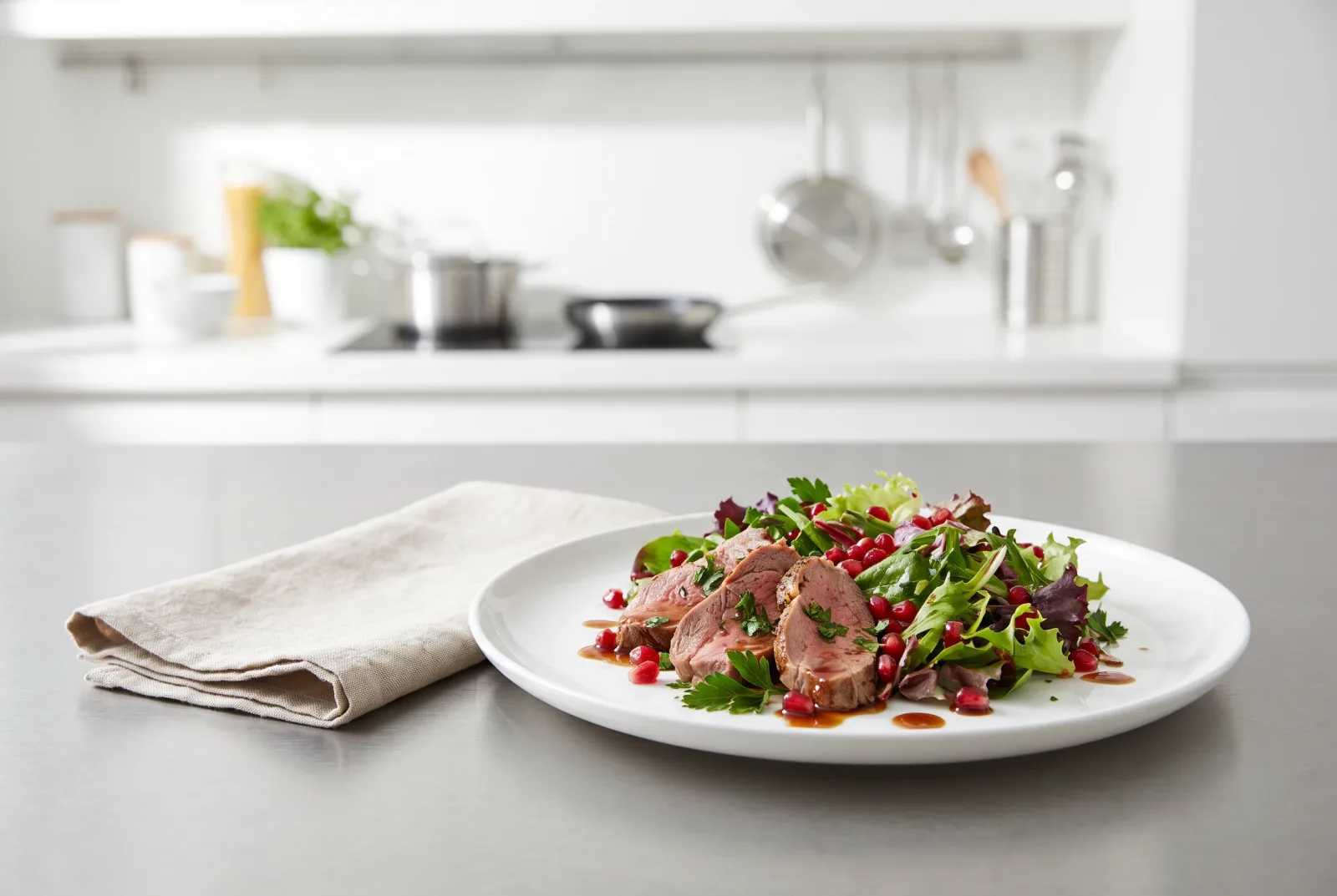 Leftover Lamb Salad with Pomegranate Molasses | Iraqi-Style Cold Dish with Sumac