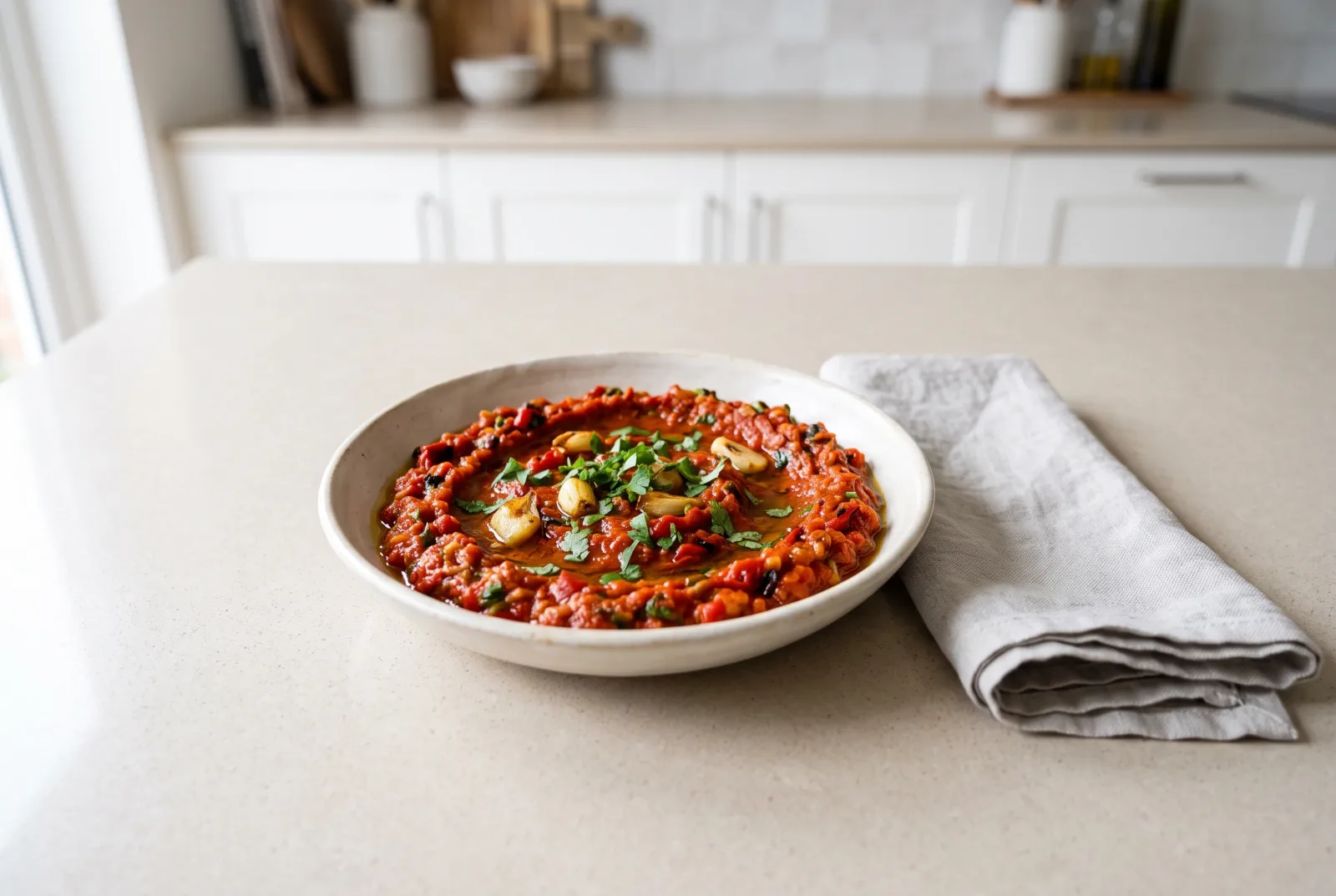 Charred Red Bell Pepper Spread | Uzbek Garlic Meze