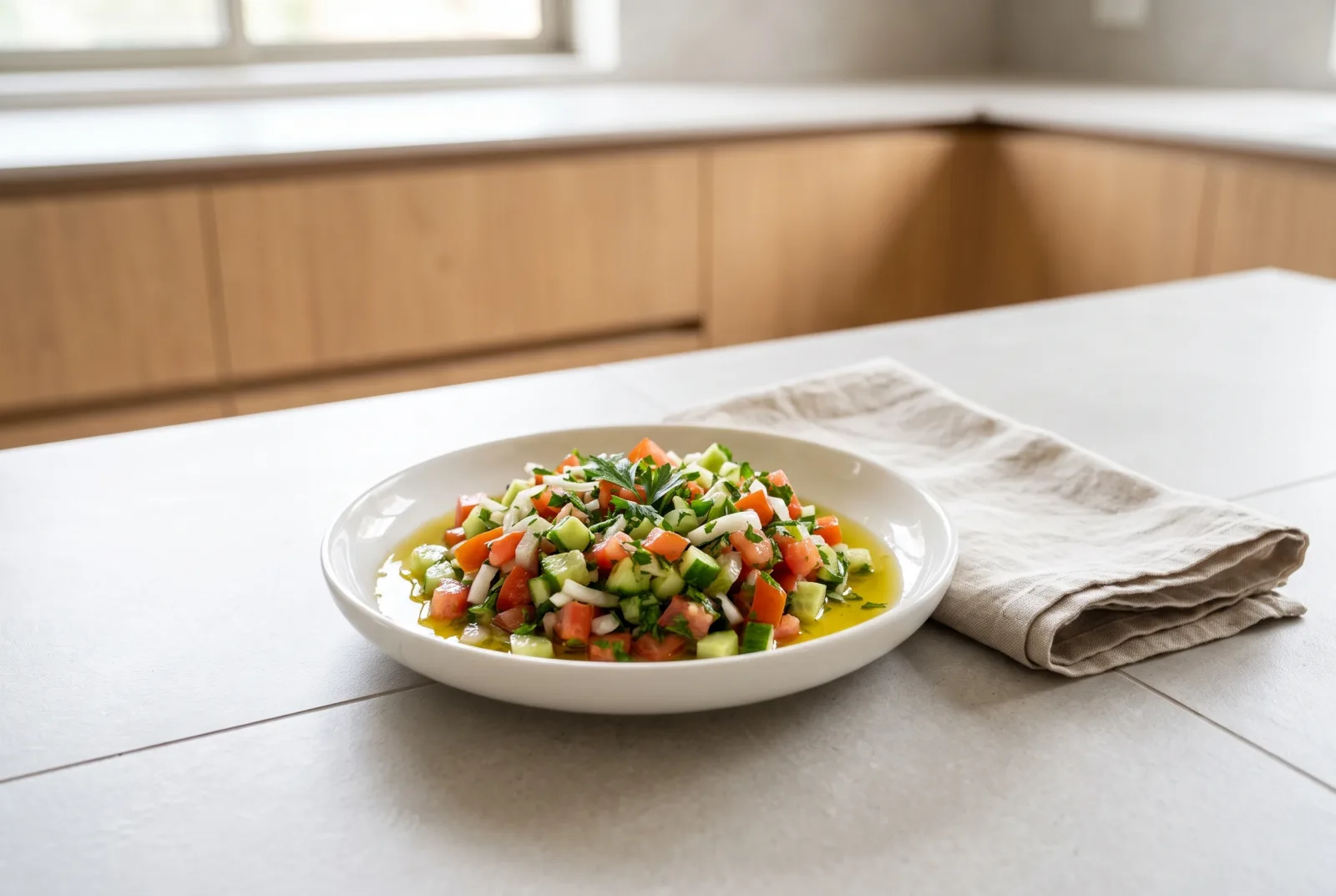 Salata Baladi | Egyptian Chopped Vegetable Salad