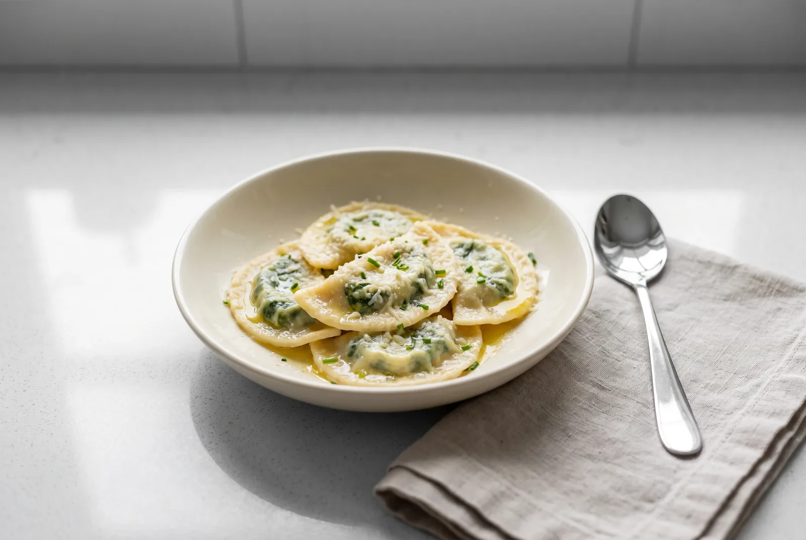 Schlutzkrapfen — Tyrolean Spinach and Cheese Dumplings