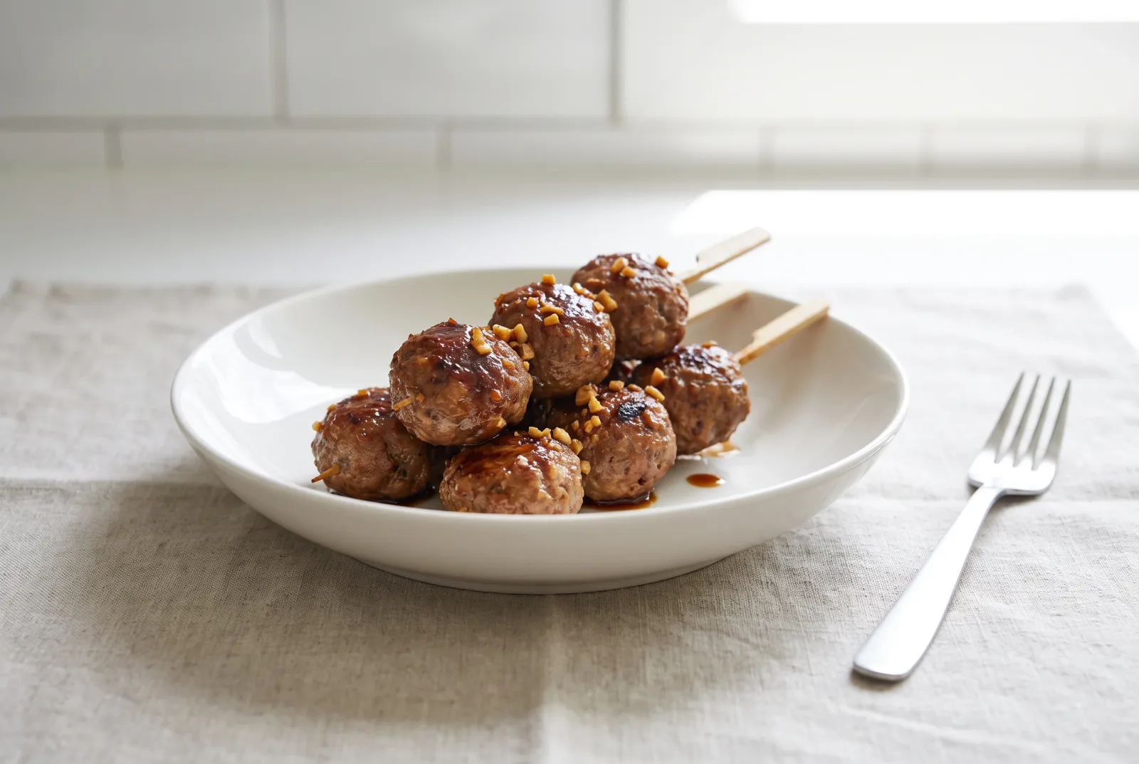 Wanja Kkochi | Korean Grilled Meatball Skewers